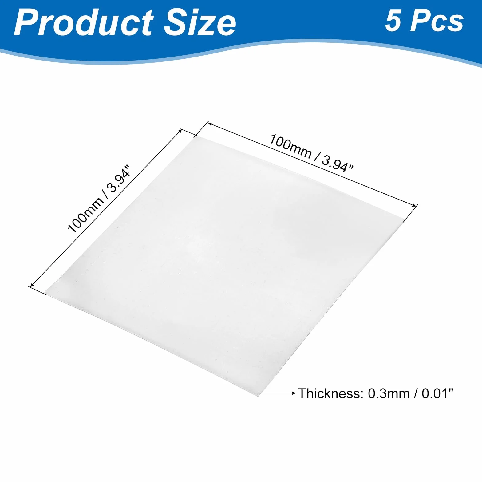 QUARKZMAN 5 sztuk blachy cynkowej, 99%, wysokiej czystości blachy cynkowej, 0,3 x 100 x 100 mm, metalowa, cynkowa, do laboratoriów naukowych, przemysłowych, majsterkowania, majsterkowania