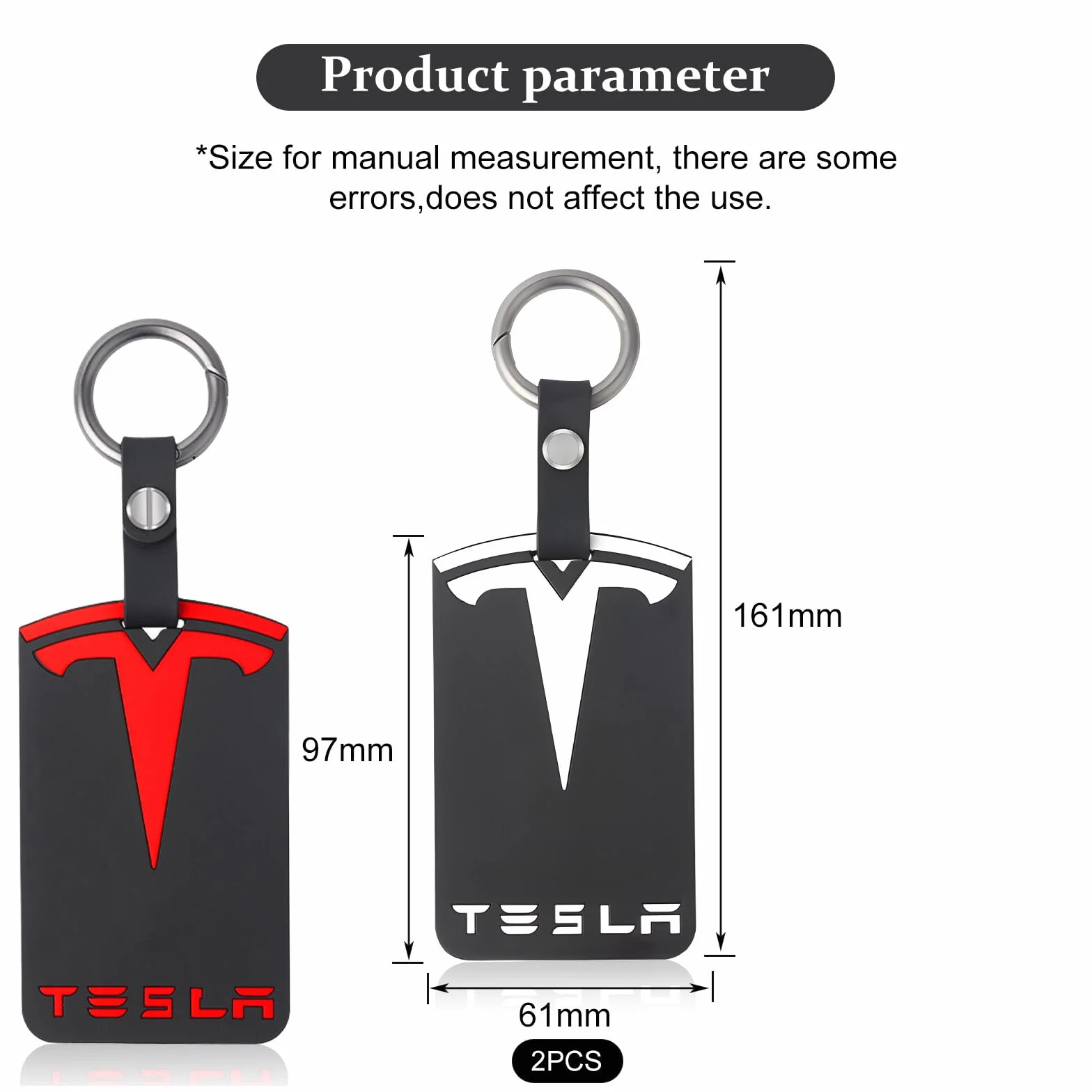 Aicharynic 2 sztuki uchwytów na karty do Tesla Model 3, model Y, silikonowy breloczek do kluczy, uchwyt na karty, akcesoria Tesla, kolor czarny, Tesla, uchwyt na karty, czarny, /