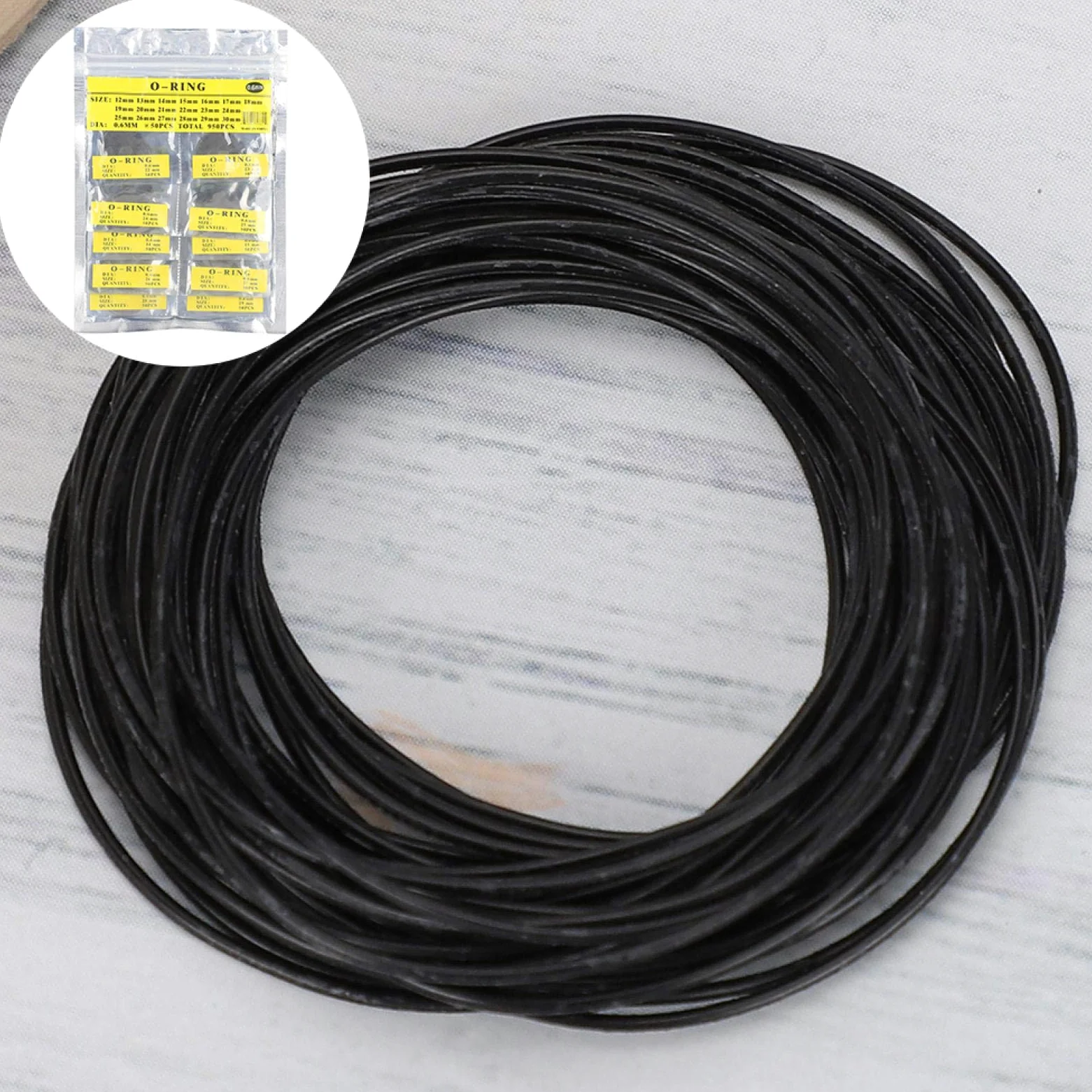 Uszczelki tylnej strony zegarka, 950 sztuk/worek | Uszczelka gumowa o-ring 0,6 mm, o-ring wodoodporne uszczelki zegarków, czarna guma wodoodporna o-ring