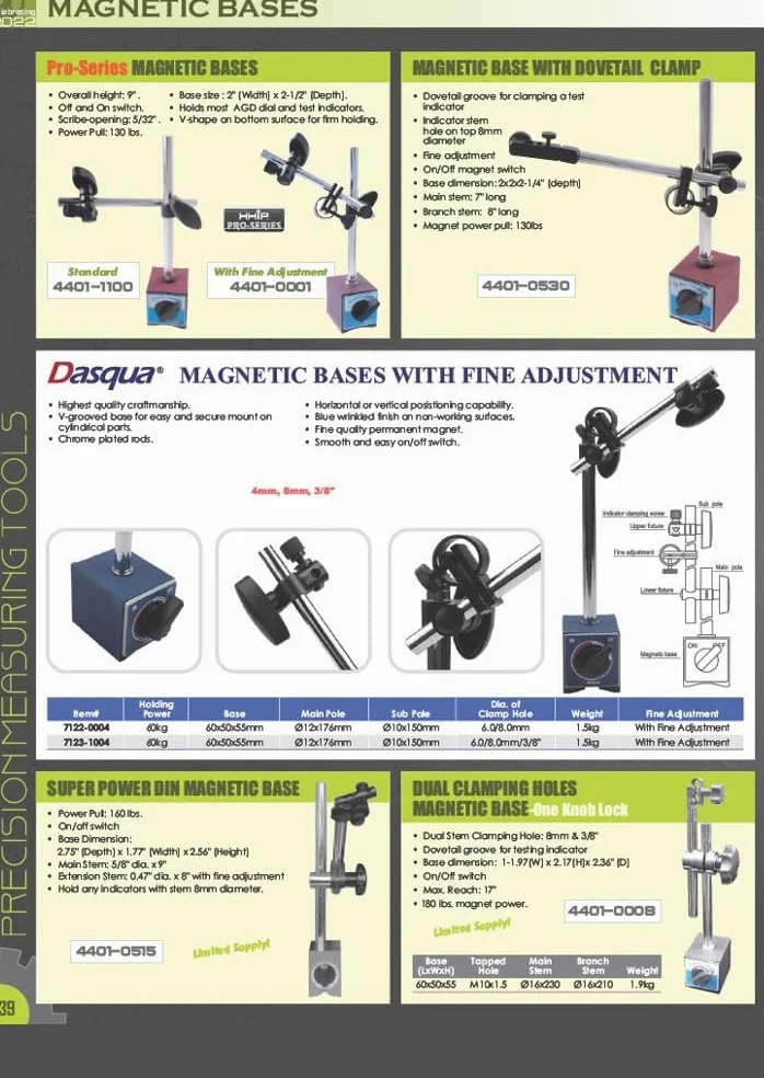Hhip uniwersalna podstawa magnetyczna (różne moce: 29,9 kg - 99,8 kg Power Pull), 176 funtów Power Pull, 60 x 50 x 55mm rozmiar, 1