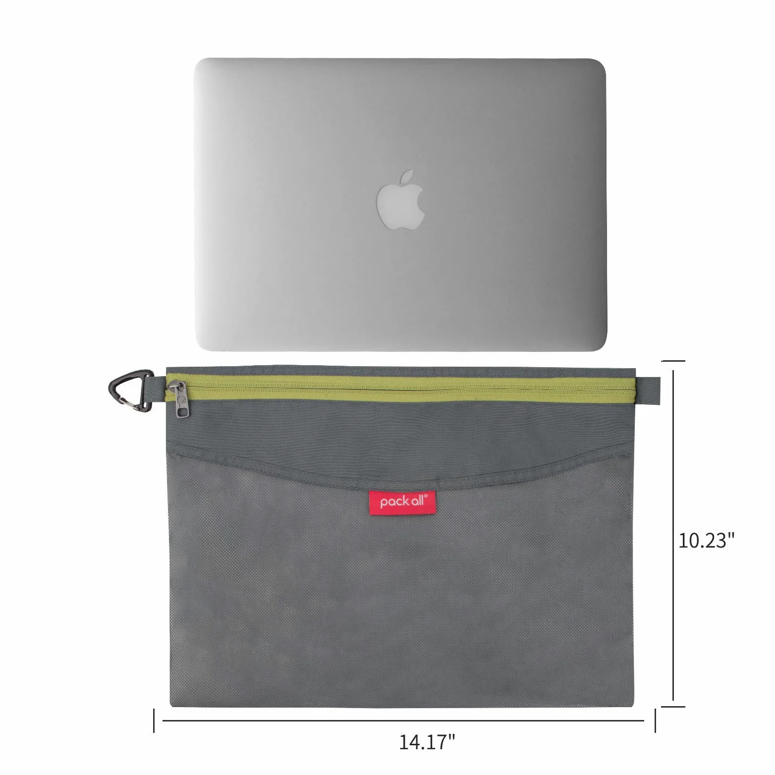 pack all Wodoodporny materiał etui na zamek błyskawiczny, siatkowe torby na zamek błyskawiczny do przechowywania, podróży, biura (szare, duże)