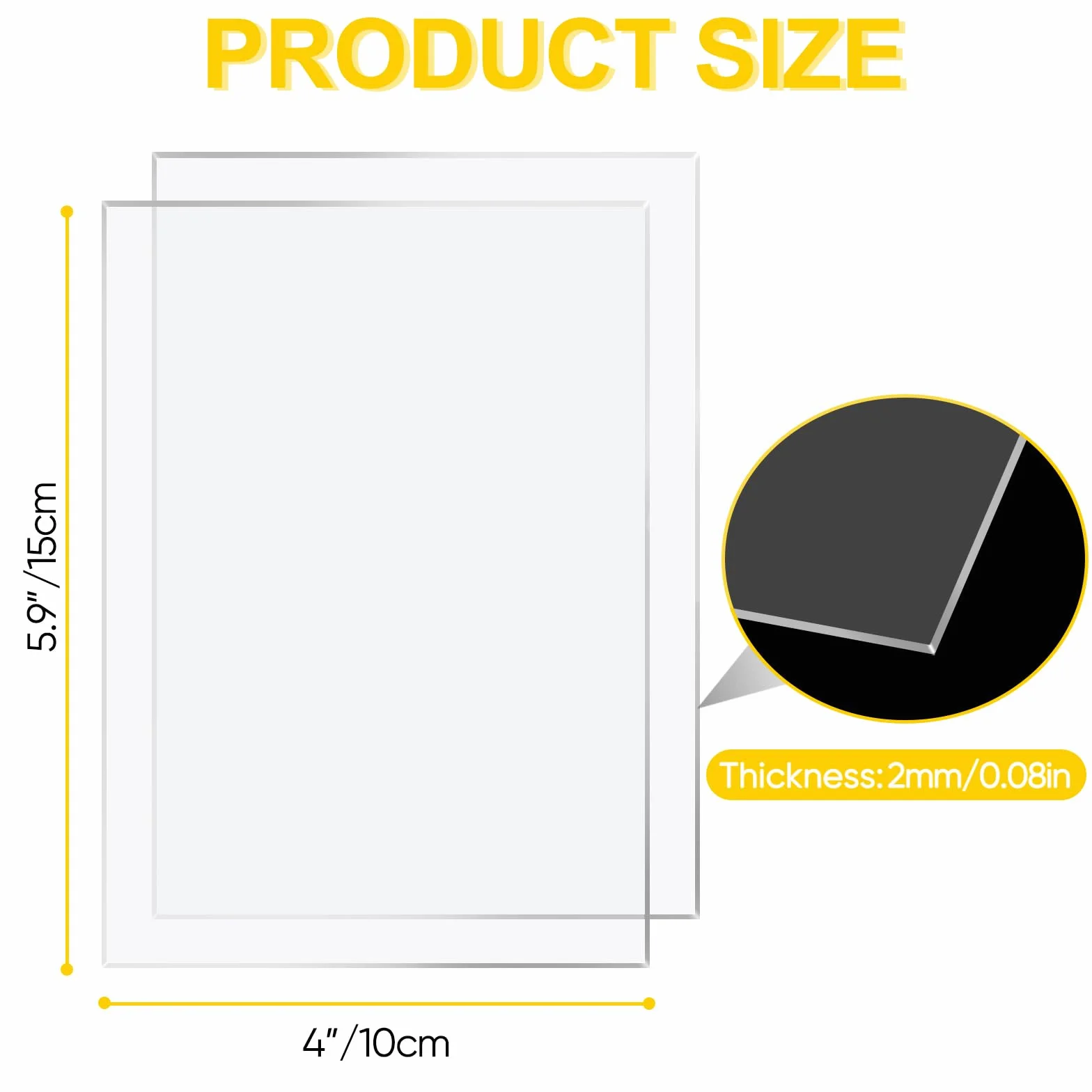 15 sztuk przezroczystych arkuszy z tworzywa akrylowego 10x15cm, przezroczyste arkusze akrylowe o grubości 2 mm, przezroczysty arkusz szkła akrylowego do ramek na zdjęcia, malowanie