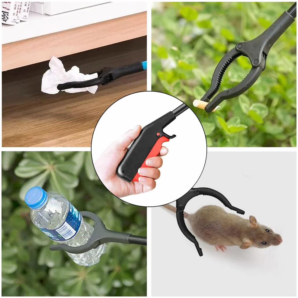 2 szt. 30 cm chwytak dla dzieci, dla seniorów, krótkie, wielofunkcyjne szczypce do zbierania śmieci, spinacze do śmieci, higieniczne klamerki do odpadów dla osób starszych, dzieci
