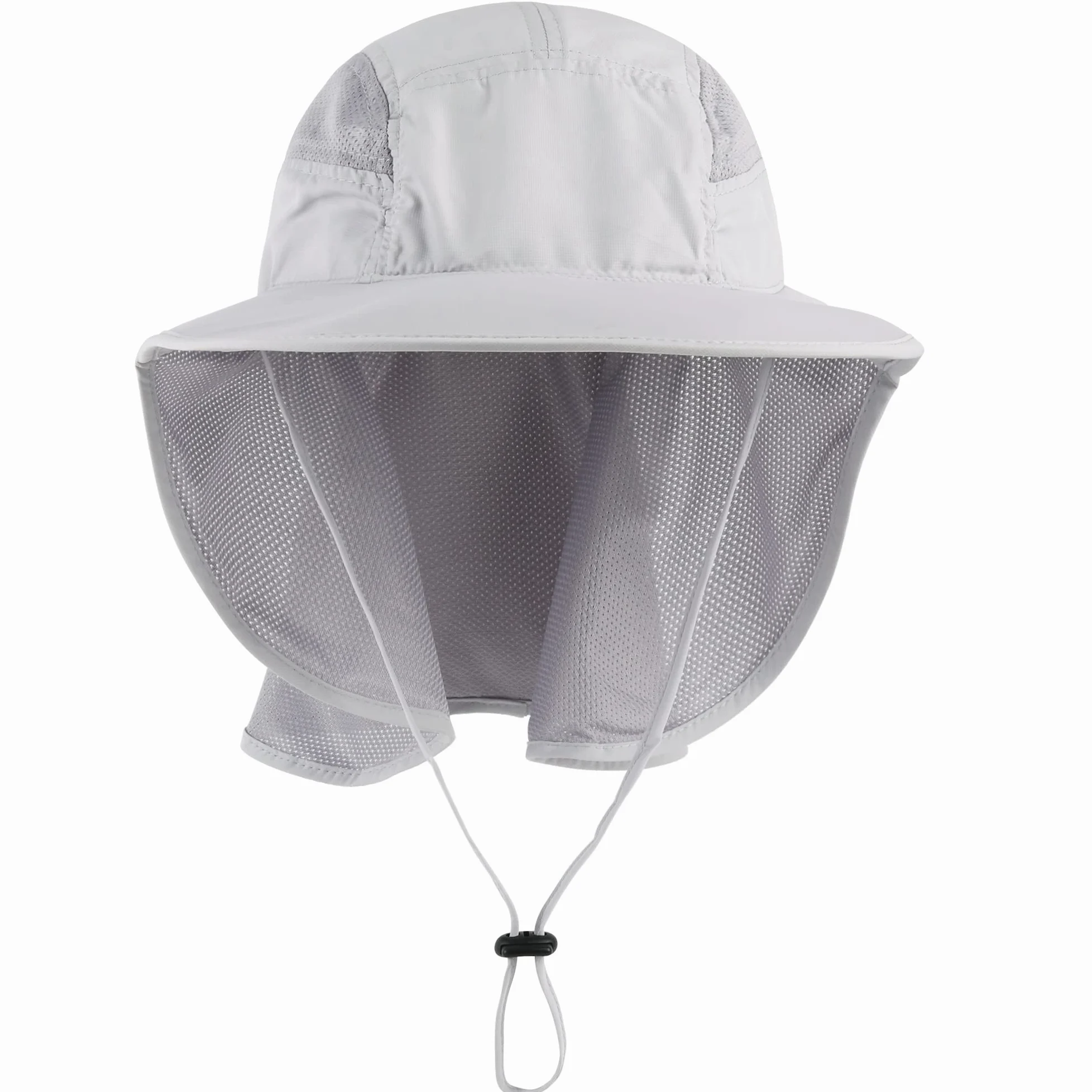 Unisex kapelusz przeciwsłoneczny z ochroną karku, 12 cm, duży Brim do aktywności na świeżym powietrzu – na obwód głowy 56-62 cm