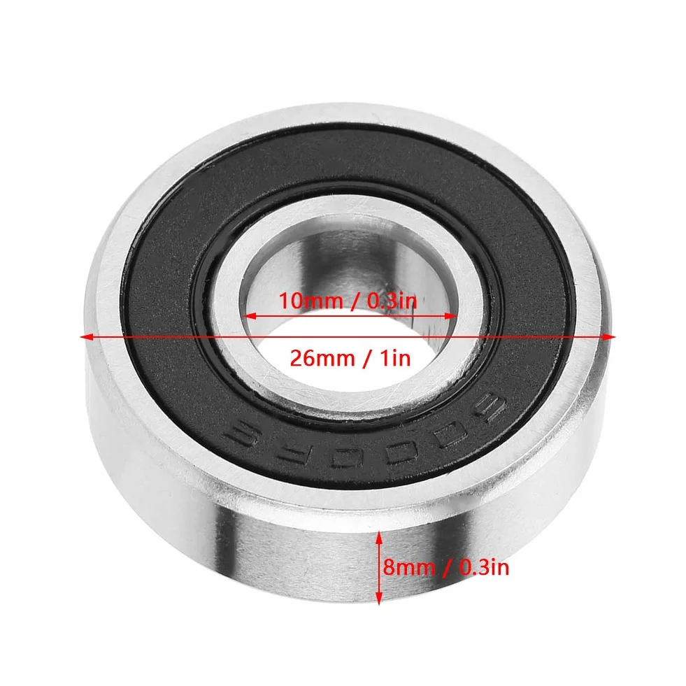 6000-2RS łożysko - 10 szt. 6000-2RS gumowe uszczelnione łożyska kulkowe o głębokim rowku 10 mm * 26 mm * 8 mm