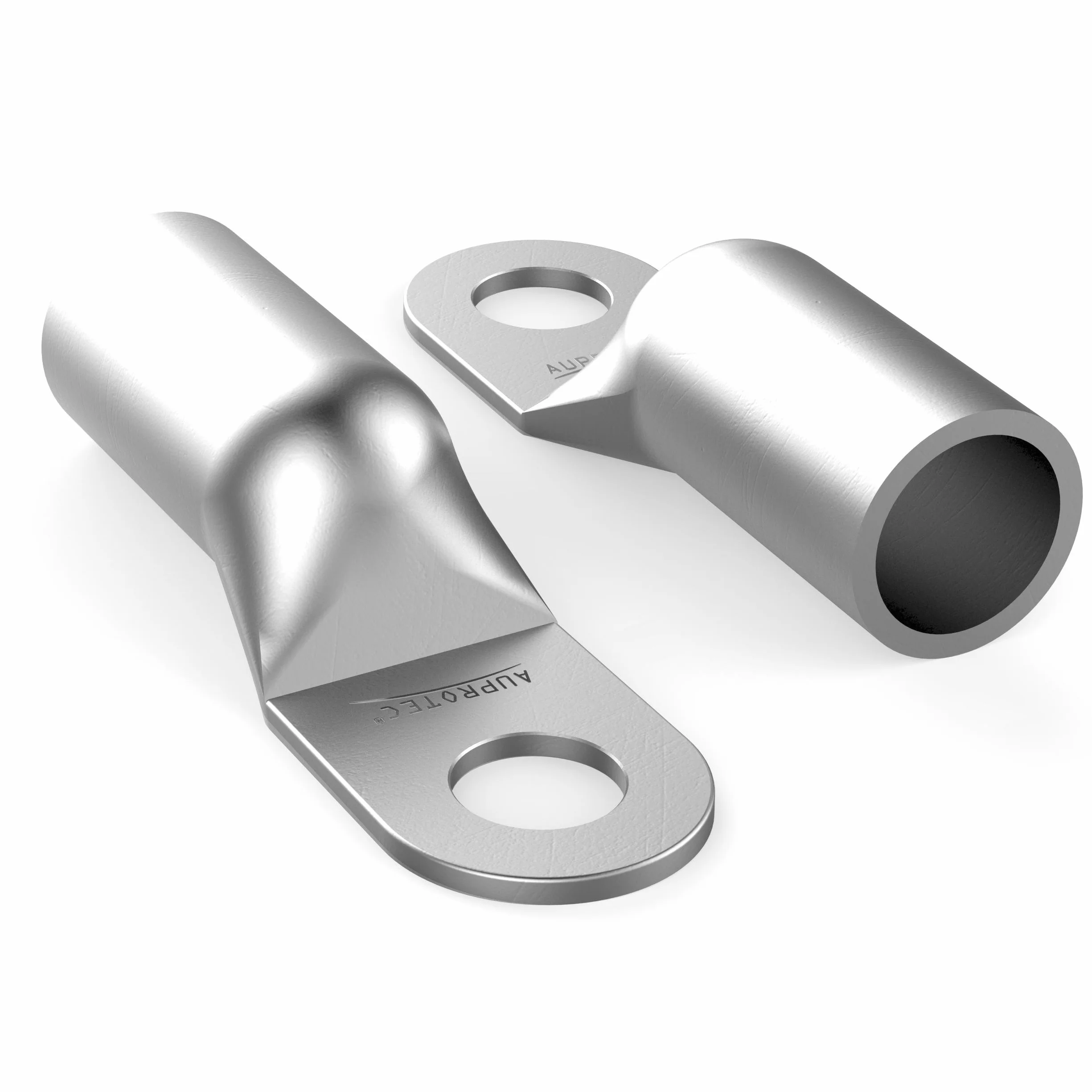 AUPROTEC 4 x końcówka kablowa oczkowa 50 mm² otwór Ø M10 nieizolowane złącze kablowe SC z miedzi ocynkowanej