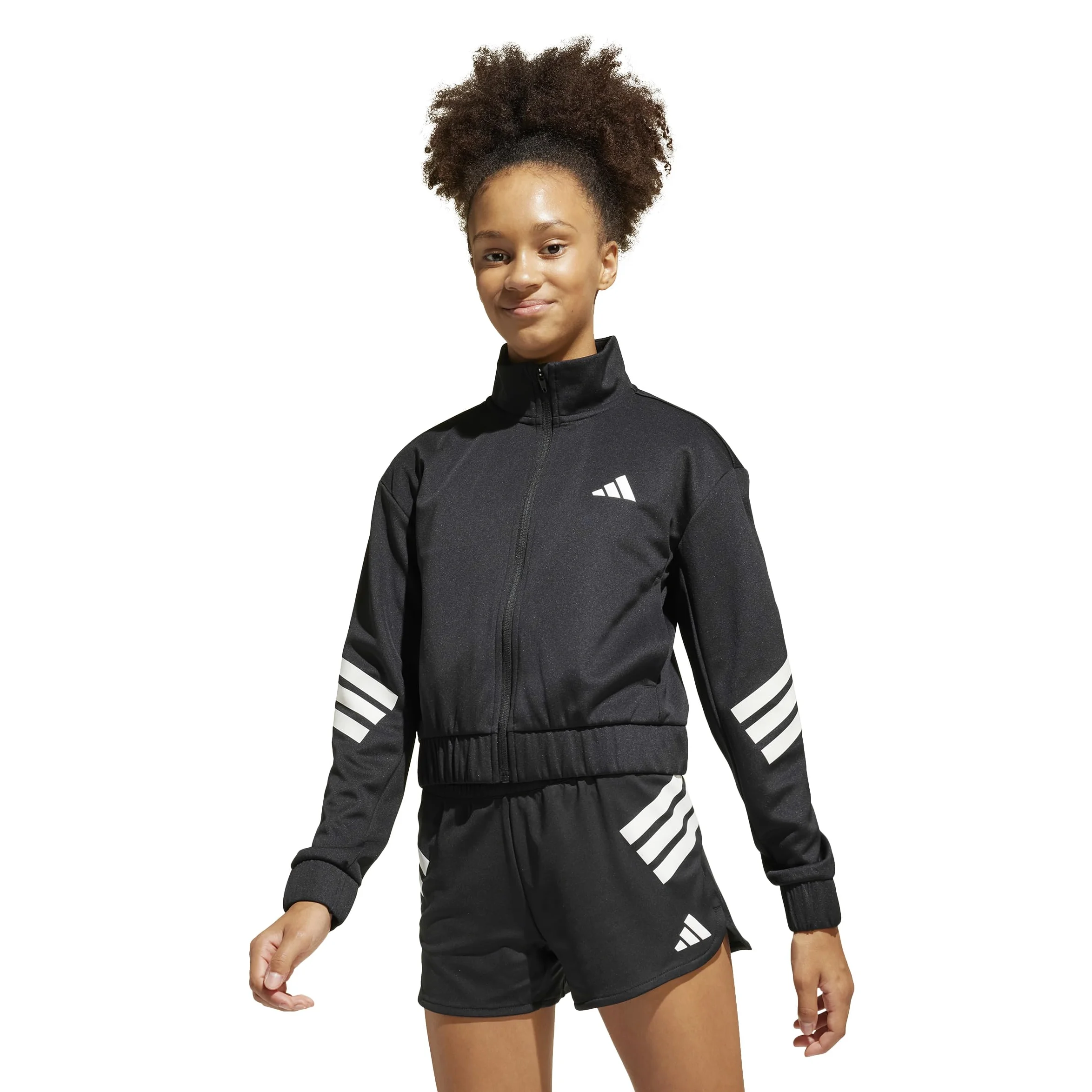 adidas Dziewczynki ALL SPORTS NXT FULL-ZIP HOODIE, black/white, 5-6 Years