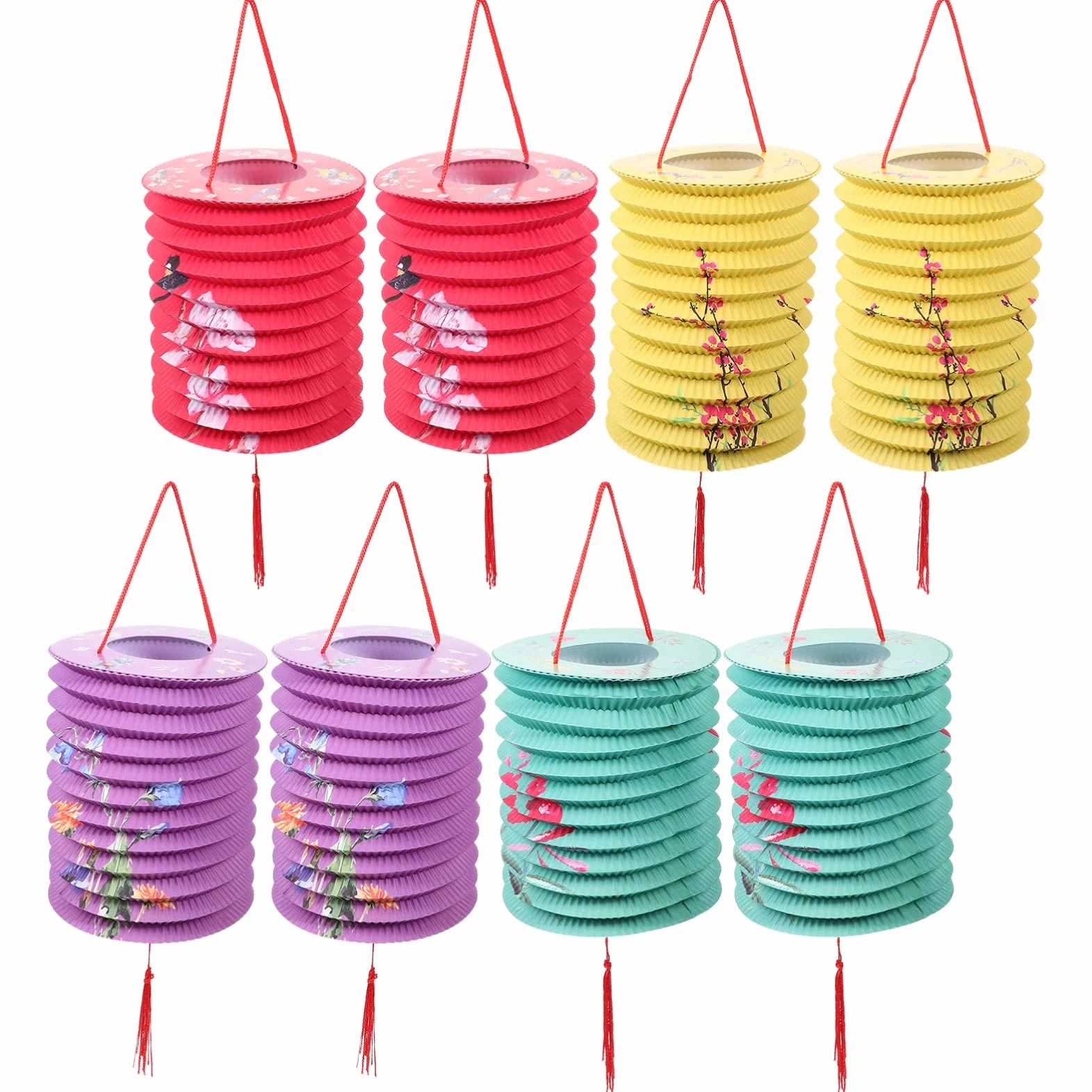 HOMSFOU 8 sztuk papierowych lampionów, chińskich lampionów, papierowych lampionów, japońska dekoracja ogrodowa, dekoracja wisząca, lampion papierowy, wiszący lampion na zewnątrz, Izakaya, sushi, bar,