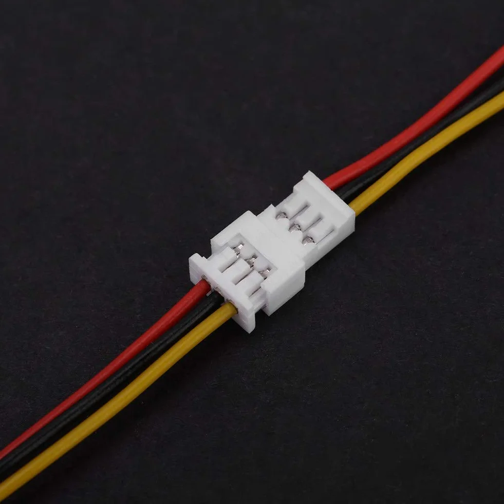 20 par 1,25 mm wtyk i gniazdo Micro JST 2-biegunowe/3-biegunowe mini Micro JST z kablem 100 mm do płytki drukowanej itd. (3-pinowy)