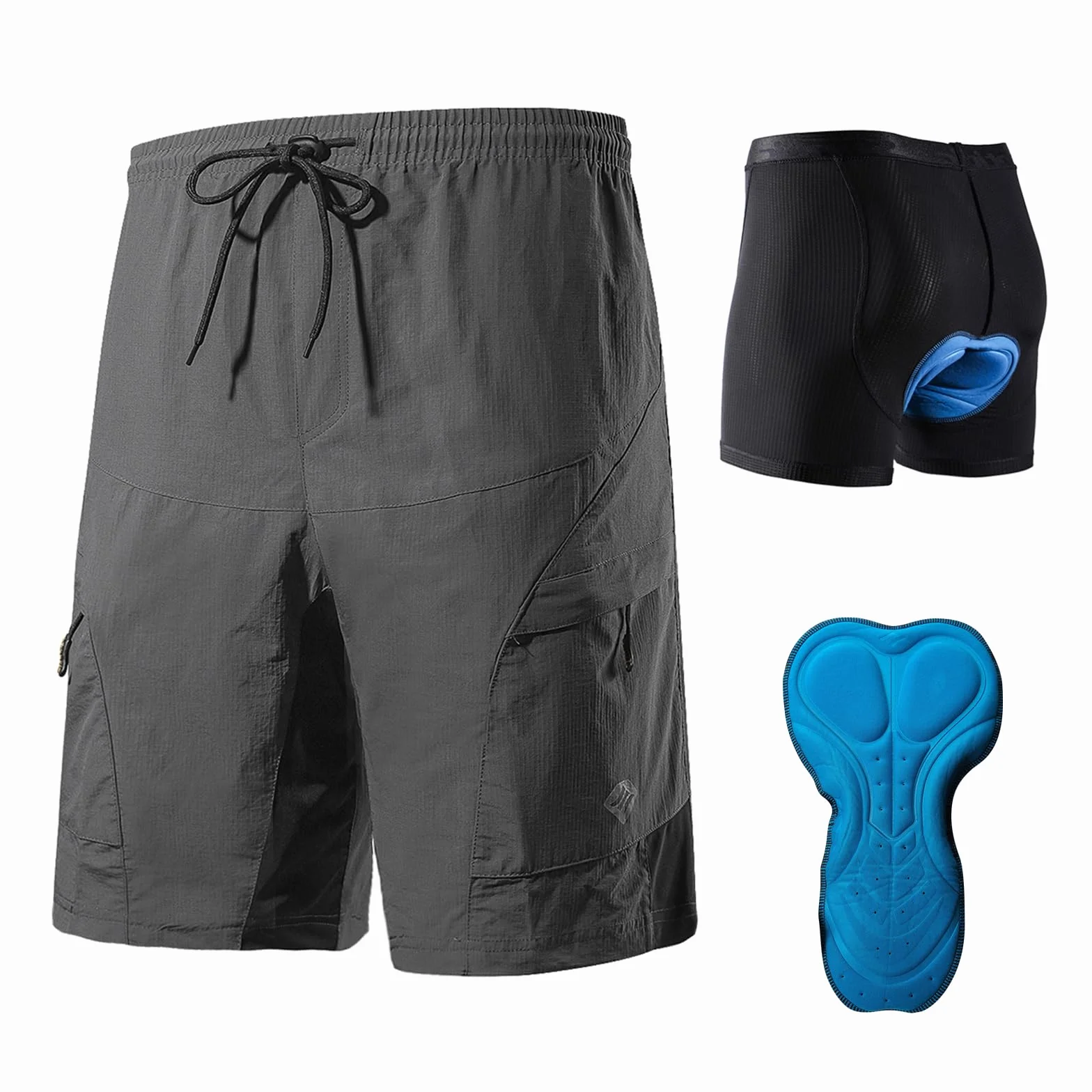Santic Męskie Spodenki Na Rower Górski Loose Edition Lekkie RRowerowe MTB Coolmax Oddychająca
