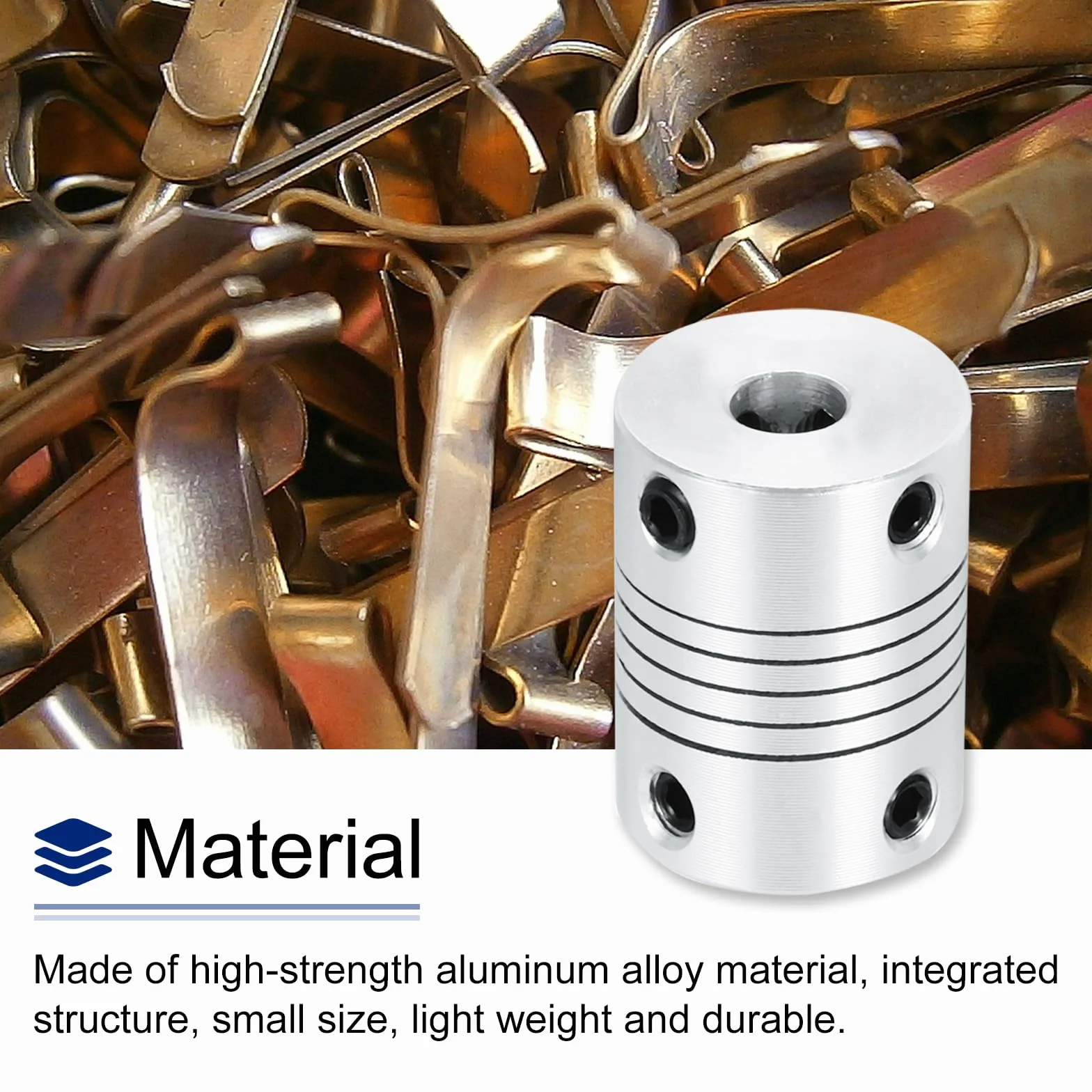 QUARKZMAN 5 sztuk 5 mm do 5 mm sprzęgło wału ze stopu aluminium L25xD19 elastyczne złącze złącza złącza silnika krokowego do drukarki 3D maszyna CNC zrób to sam, srebrny