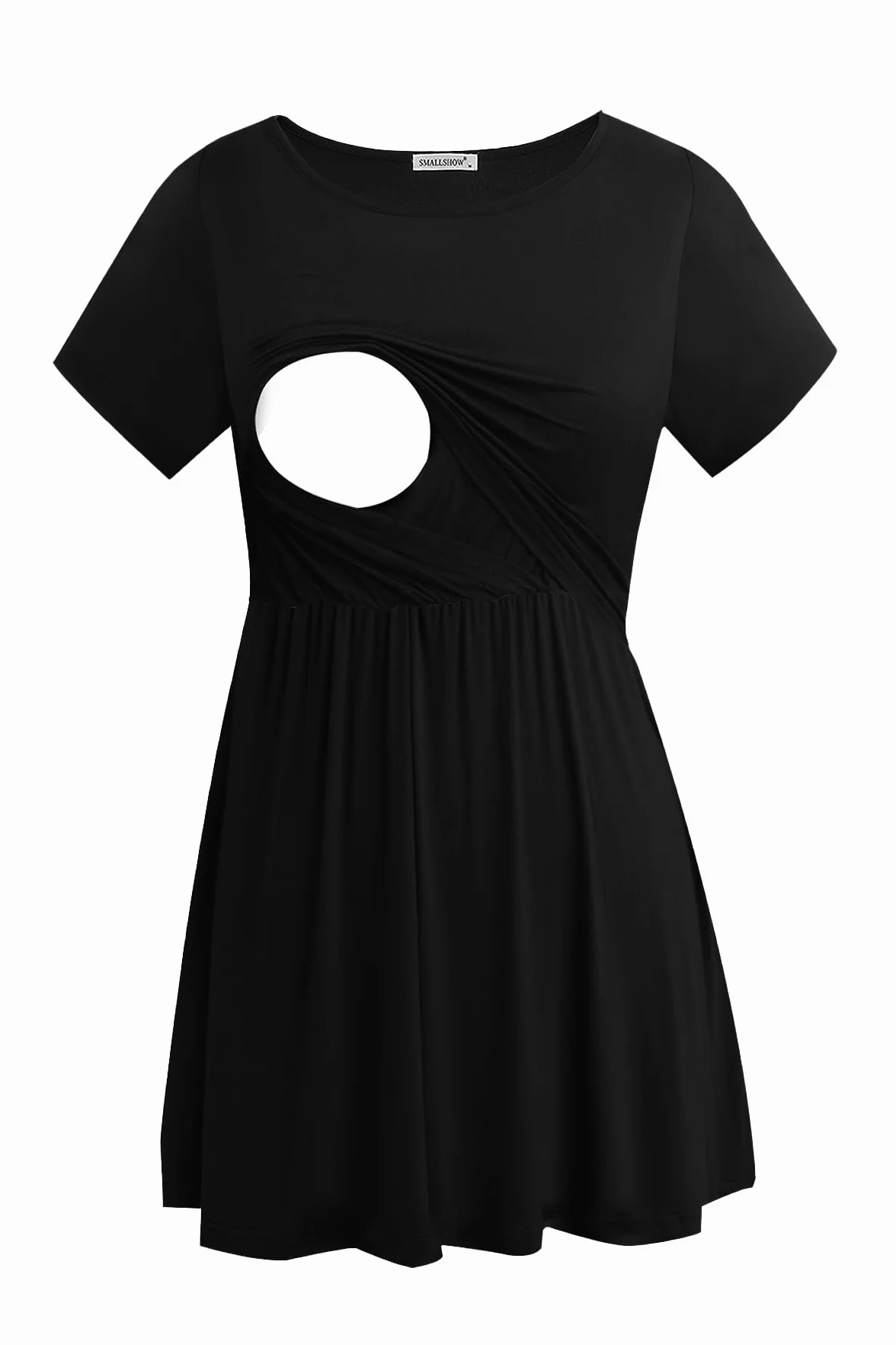 Smallshow Damska koszulka do karmienia piersią z krótkim rękawem T Shirt ciążowa 3 sztuki
