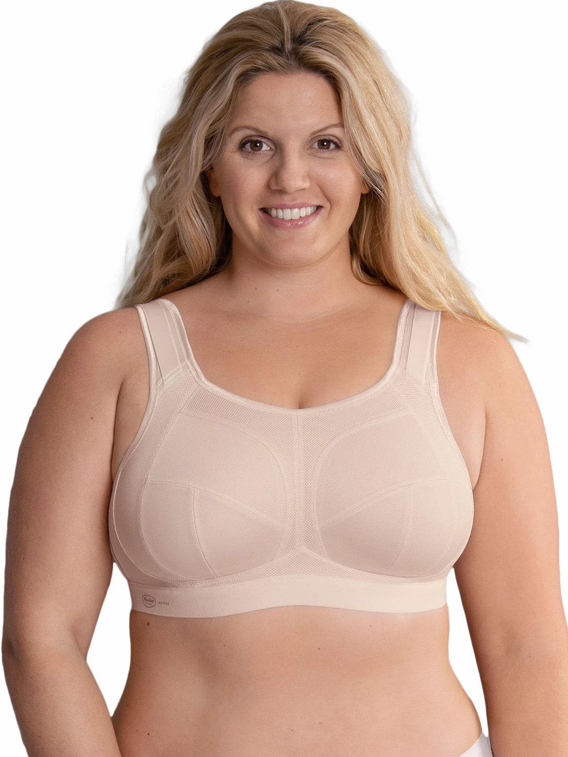 Anita 5567-445 Active Black Extreme Control Sports Bra | do Cup K, Sweat Management, 5-częściowe miseczki, bez fiszbin, wzmocniony tył z siatki