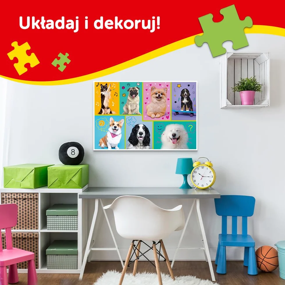 Trefl - Bluey, Wesoły Bluey - Puzzle 60 Elementów - Kolorowe Puzzle z Bohaterami Bajki, Kreatywna Rozrywka, Zabawa dla Dzieci od 4 lat