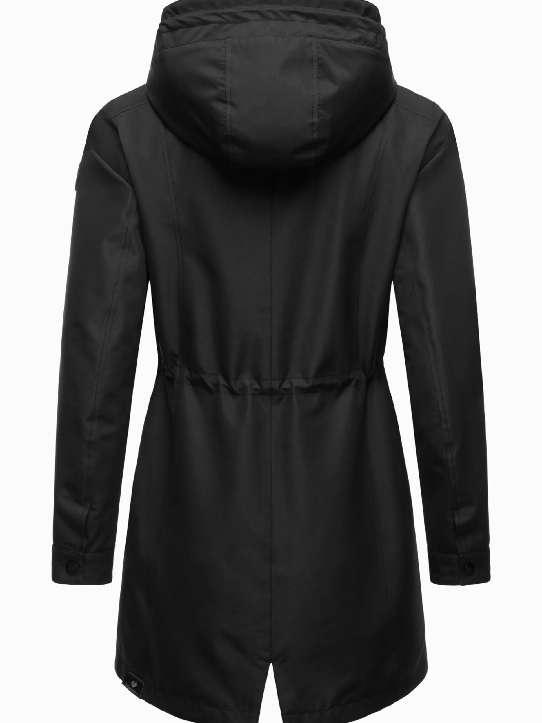 Ragwear Lekka damska parka przejściowa, długi płaszcz przeciwdeszczowy, wodoszczelny (słup wody 11 000 mm), oddychający, z dużym kapturem, Begonia XS-6XL