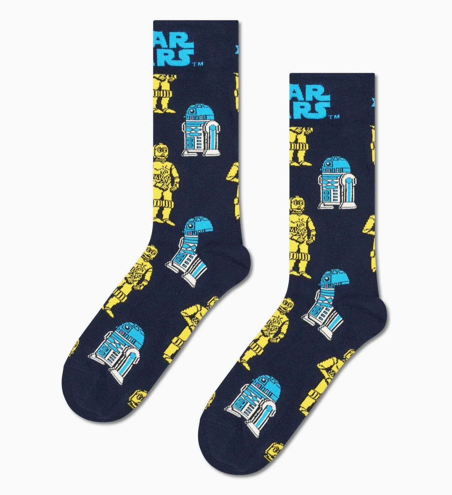 Happy Socks x Star Wars - Skarpetki Zestaw 3 Skarpetek w Pudełku Prezentowym dla Wielkich Fanów Gwiezdnych Wojen - z Wzorami Yody i Dartha Vadera