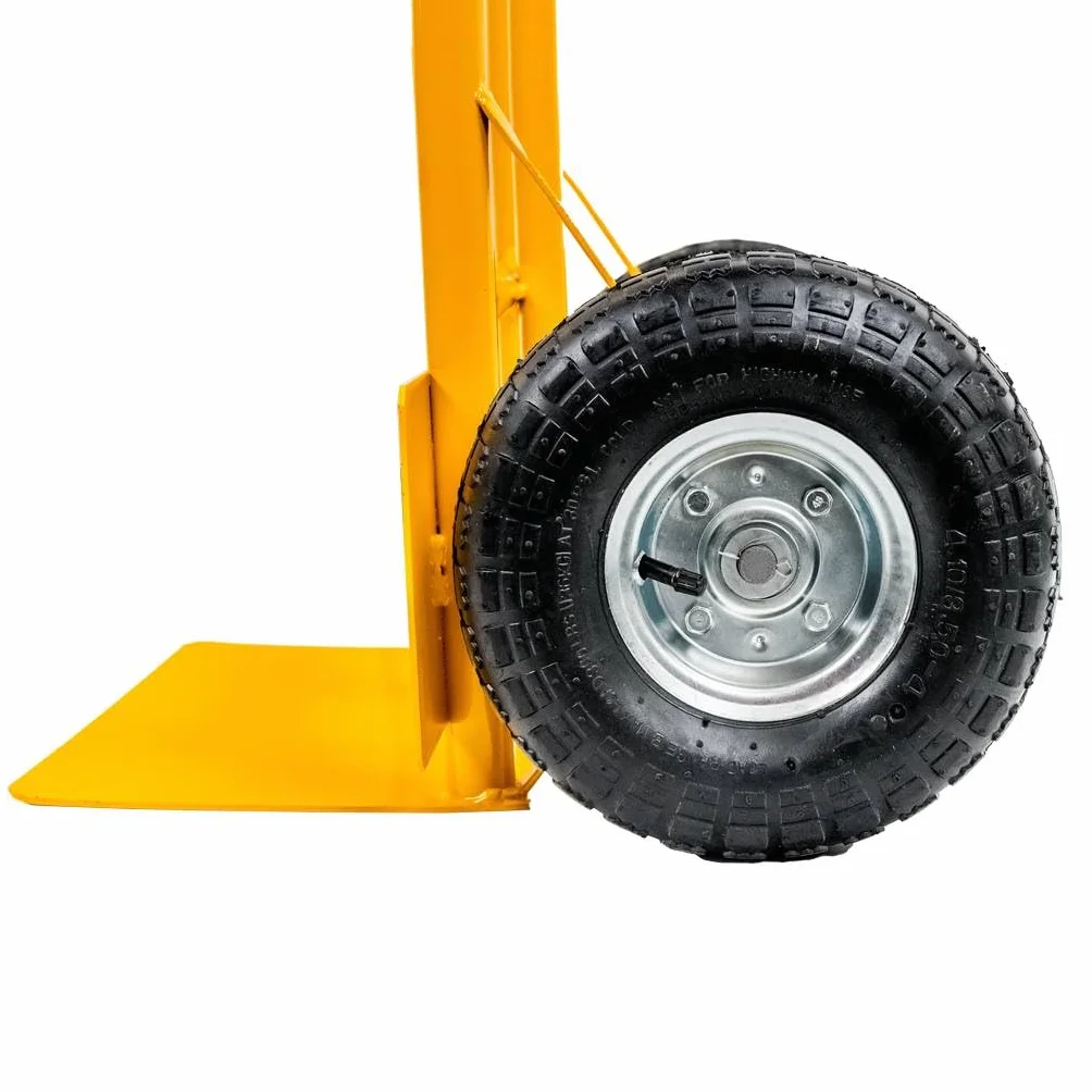 Mega-M Wózek transportowy magazynowy kurierski 2 w 1 MŁYNARKA 250KG KOŁA ŁOŻYSKOWANE rozkładany MOCNY (żółty)