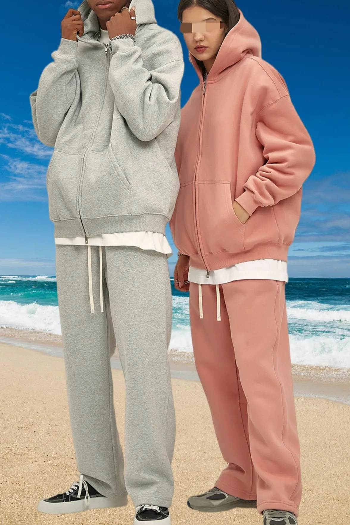 Dres, kurtka dresowa, bluza z kapturem, z zamkiem błyskawicznym, spodnie do joggingu zimowego, czarne, XXL | Kurtka polarowa unisex z zamkiem błyskawicznym i spodniami do biegania, ciepła i wygodna do codziennego użytku