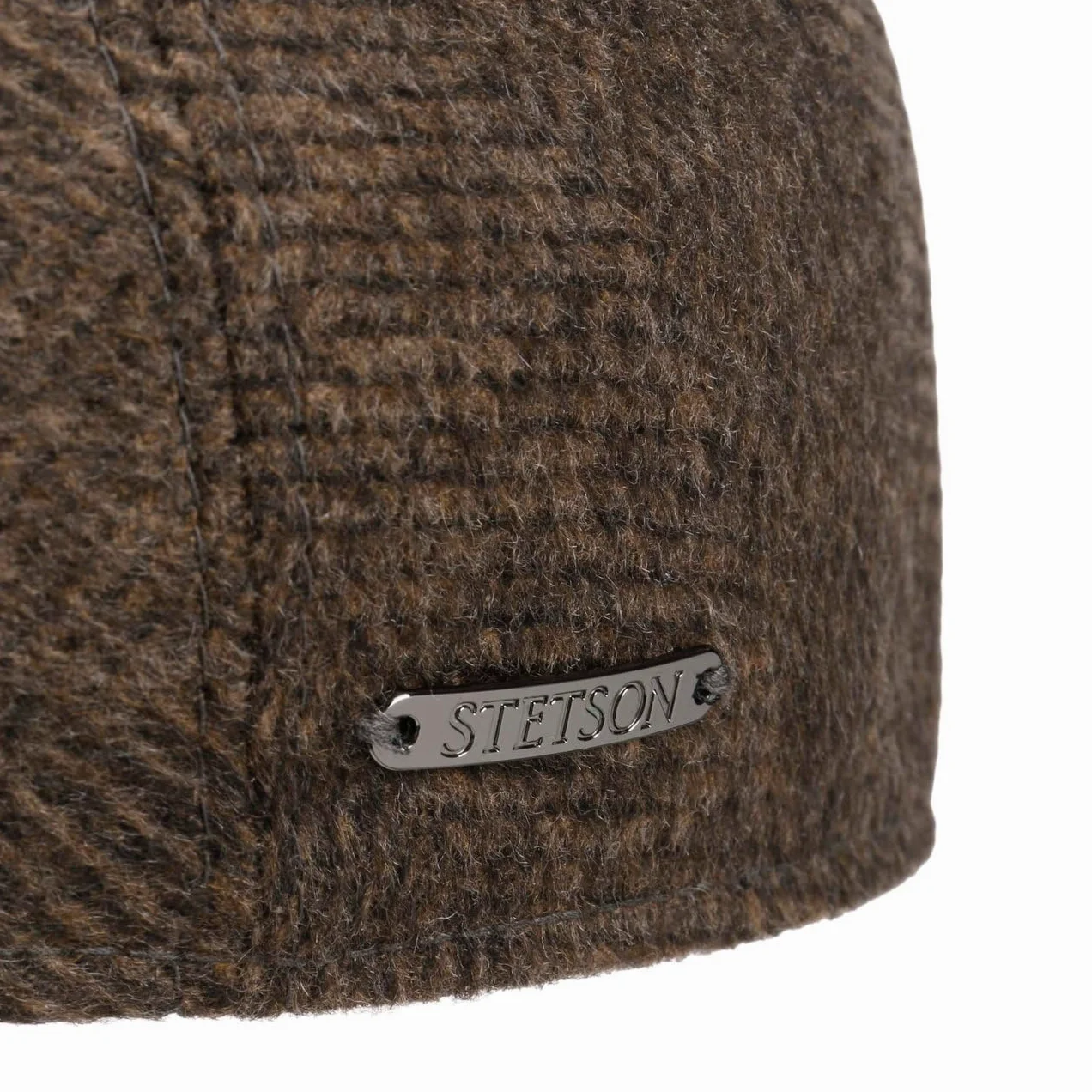 Stetson Bardsey kaszmir płaska czapka z daszkiem męska – Made in Germany z daszkiem, na jesień, zimę, jesień, zimę, 58 cm, brązowa