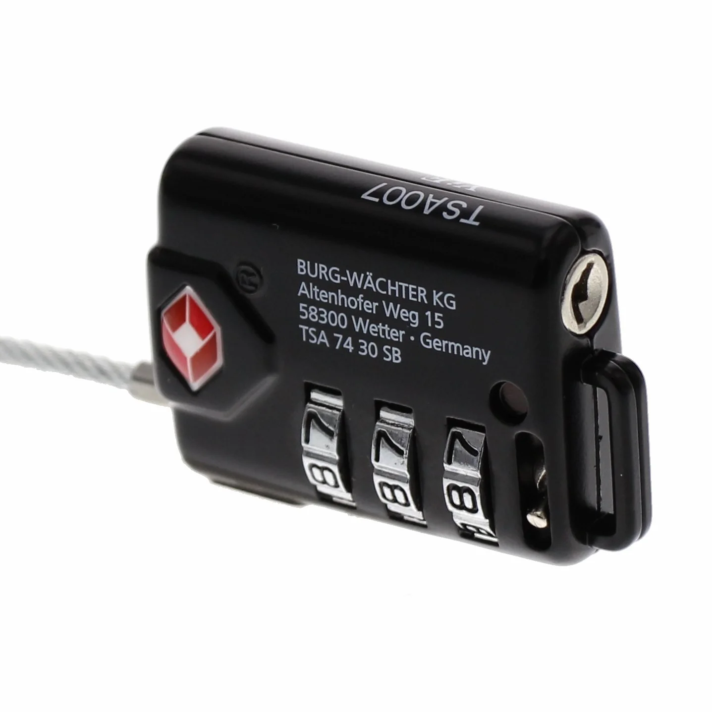 Burg-Wächter TSA 74 30 SB, grubość pałąka: 2,9 mm, czarny