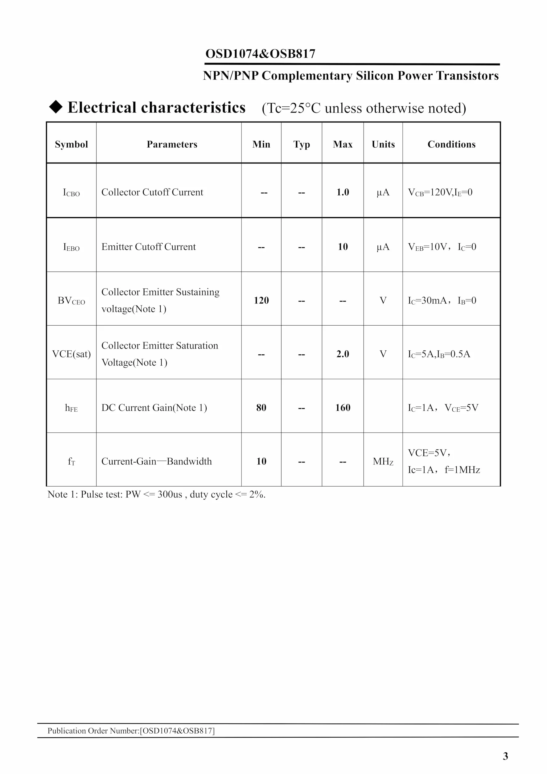 2 pary TTB817 (B817 KSB817) + TTD1047 (D1047 KSD1047) NPN PNP Silicon Power Transistor TO-3PN 120V 10A 100W hFE:80-160