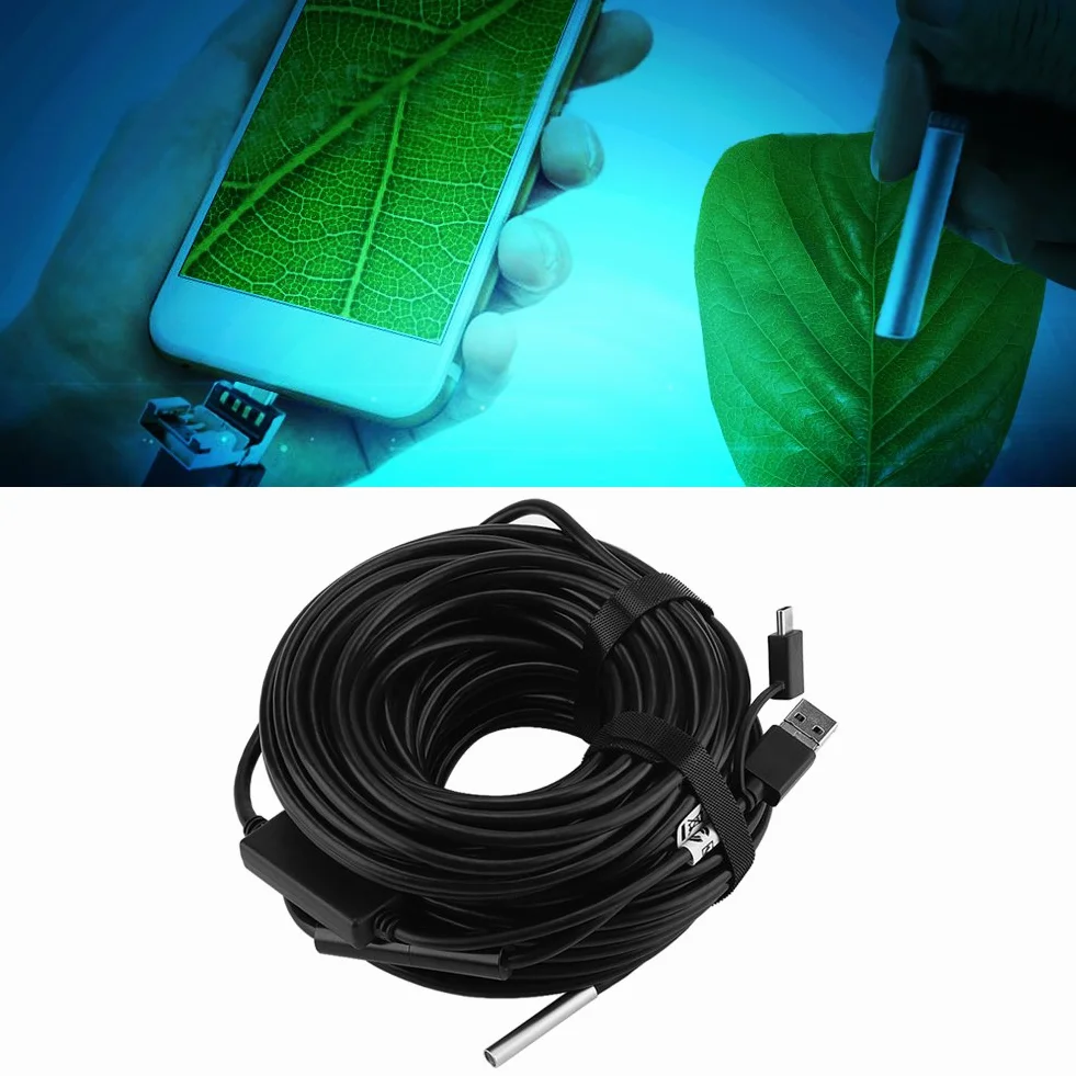 KIMISS Endoskop 20m wodoodporny 5,5mm z kamerą 720P for inspekcji rur i samochodów, USB