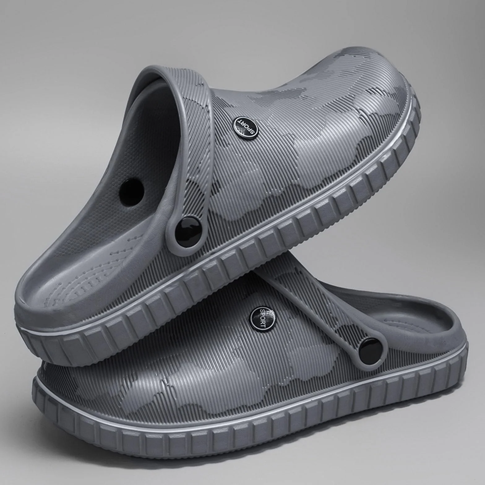 SECHRITE Męskie chodaki ogrodowe, chodaki, gumowe, męskie, buty robocze, pantofle, lekkie gumowe buty do kuchni, szpitala