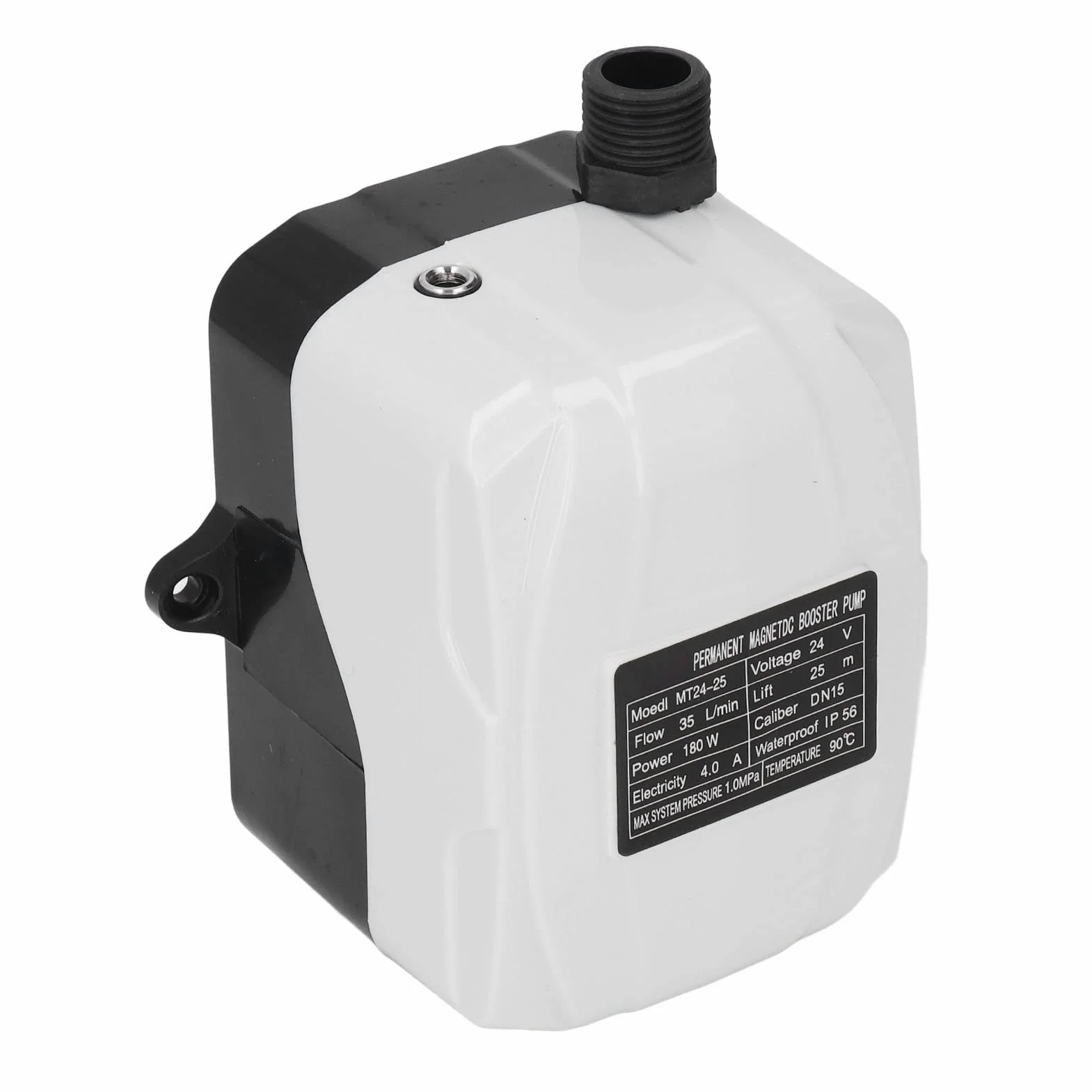 Automatyczna pompa wspomagająca, pompa wspomagająca ABS silnik z mosiądzu o wysokim ciśnieniu wody 180 W do prysznica zlewozmywaka kuchennego DC24V wtyczka europejska AC100‑240V 4,0A