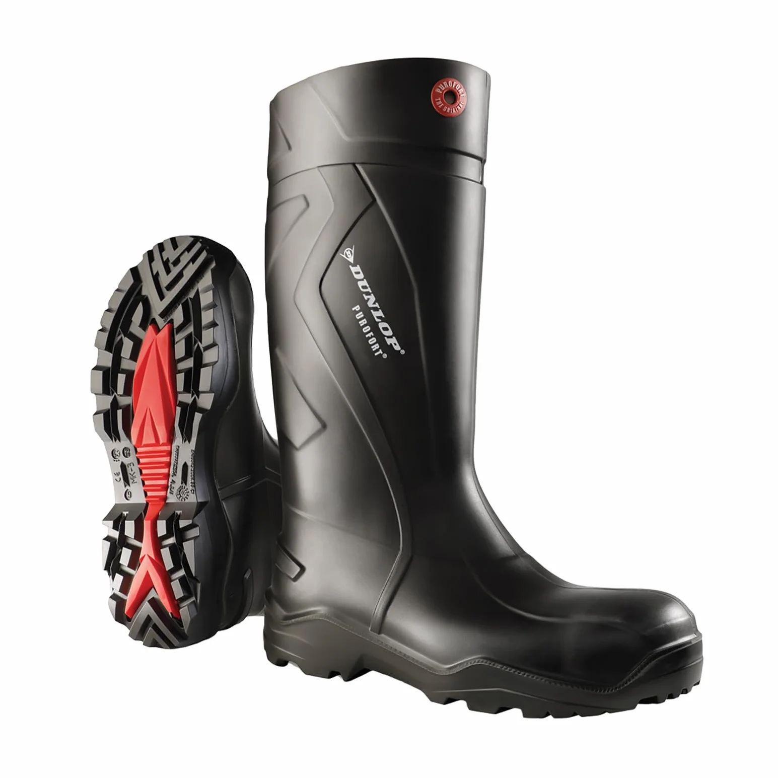 Dunlop Purofort+ Full Safety Wellington kozaki, czarne, UK