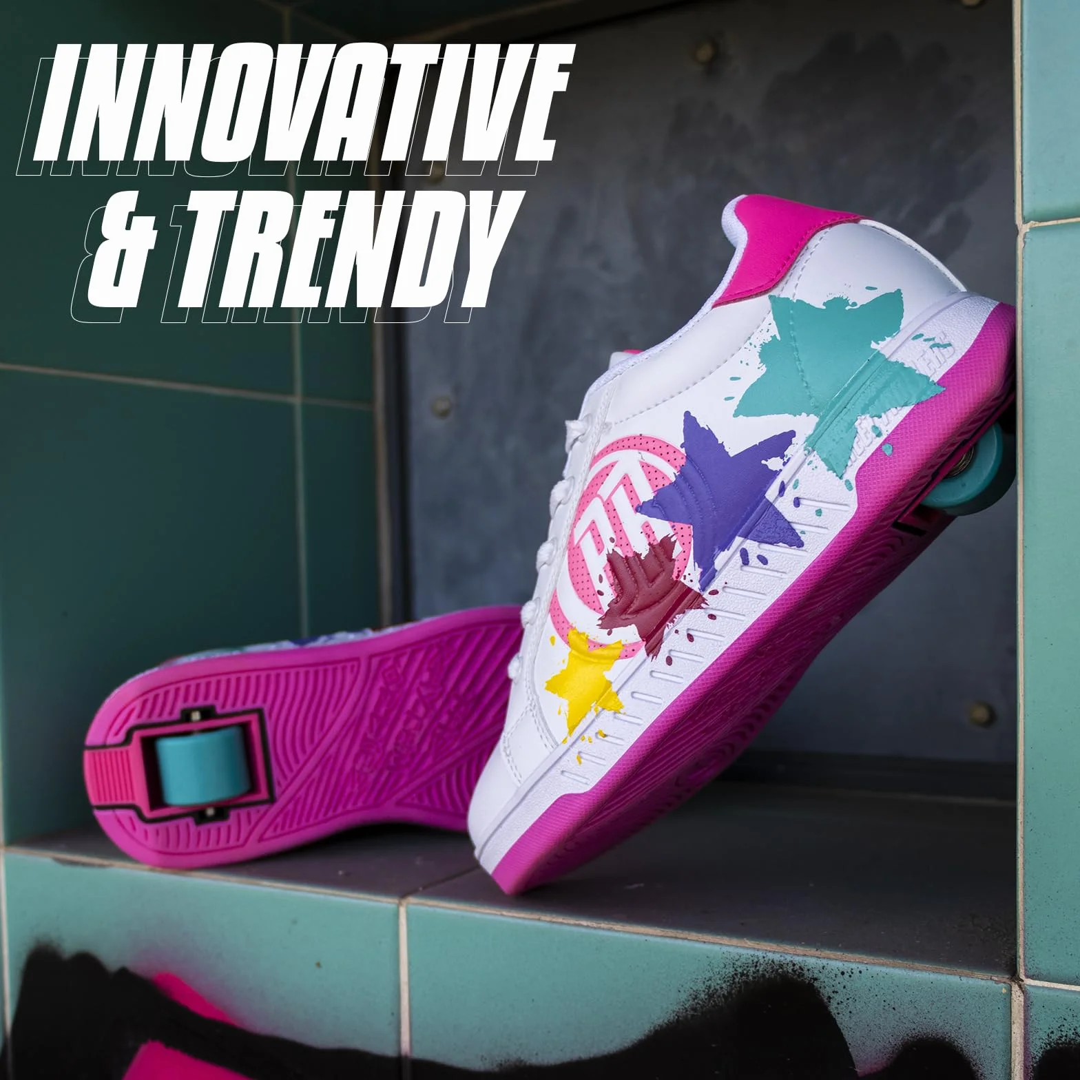 Breezy Rollers 2180373, Buty z kółkami, wrotki, Buty na kółkach, Buty dziecięce 2 w 1, Buty skateboardowe, Sneakersy