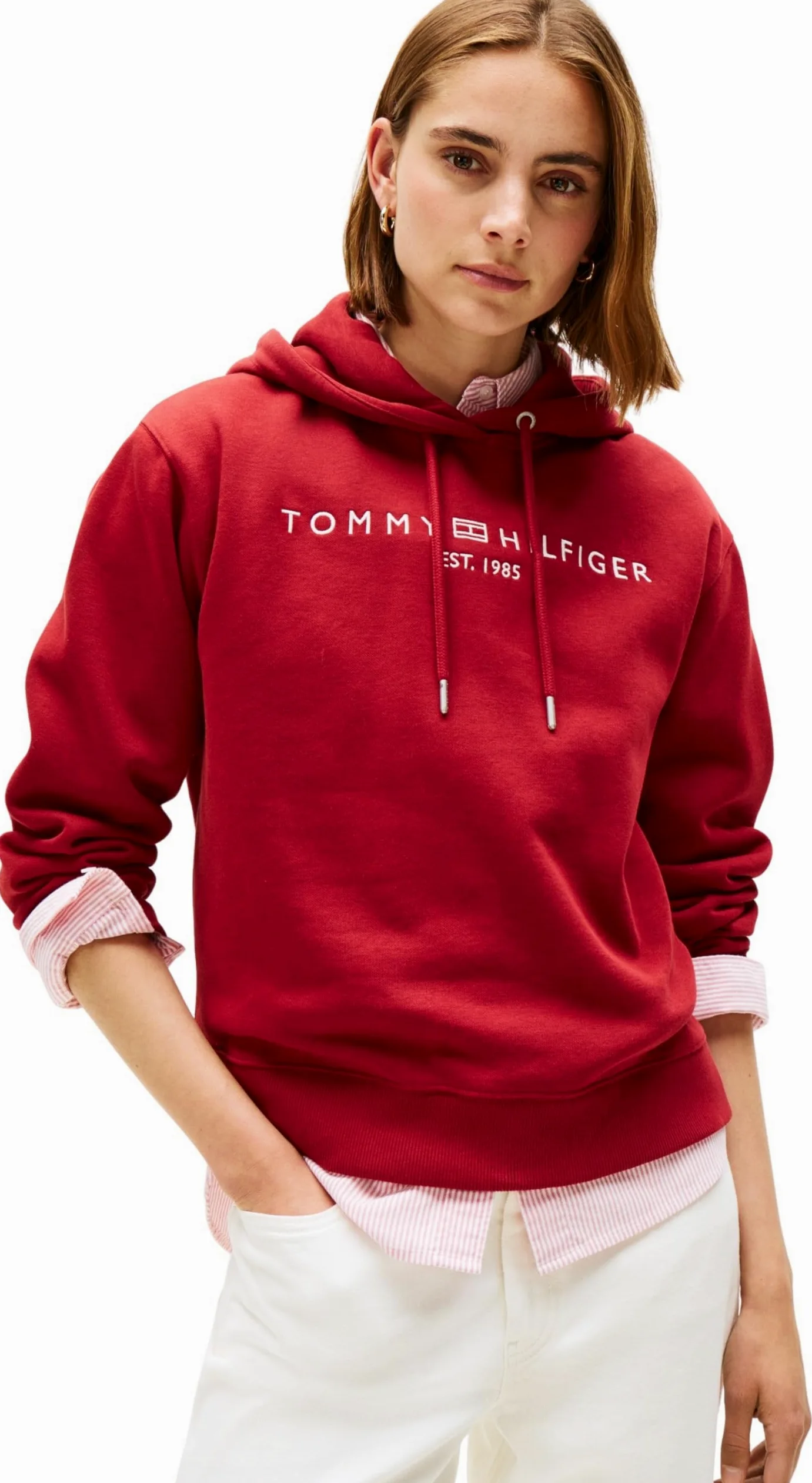 Tommy Hilfiger Bluza z kapturem Kobiety Mdrn Reg Corp Logo Hoodie Ww0ww43598