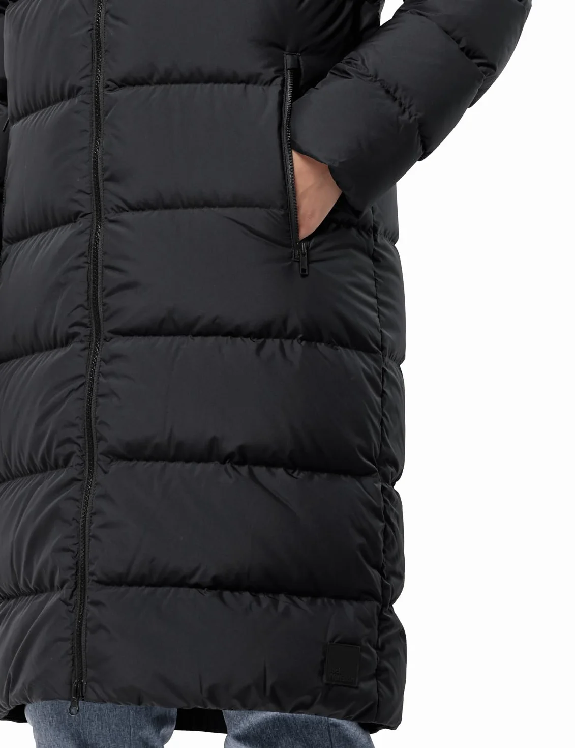 Jack Wolfskin Frozen Palace Coat damska parka puchowa, czarna, M