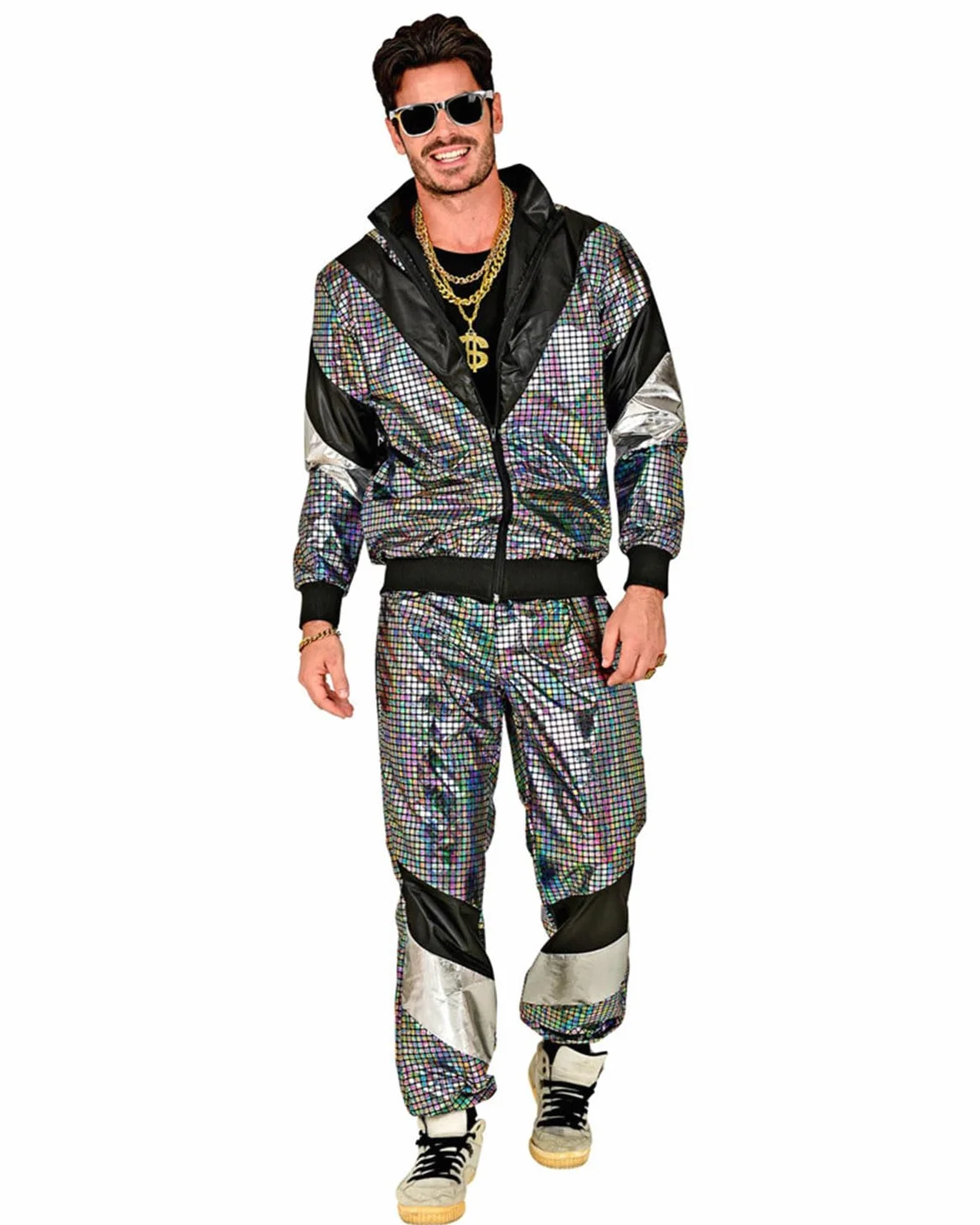 WIDMANN MILANO kostiumowy dres treningowy styl disco strój z lat 80. na karnawał