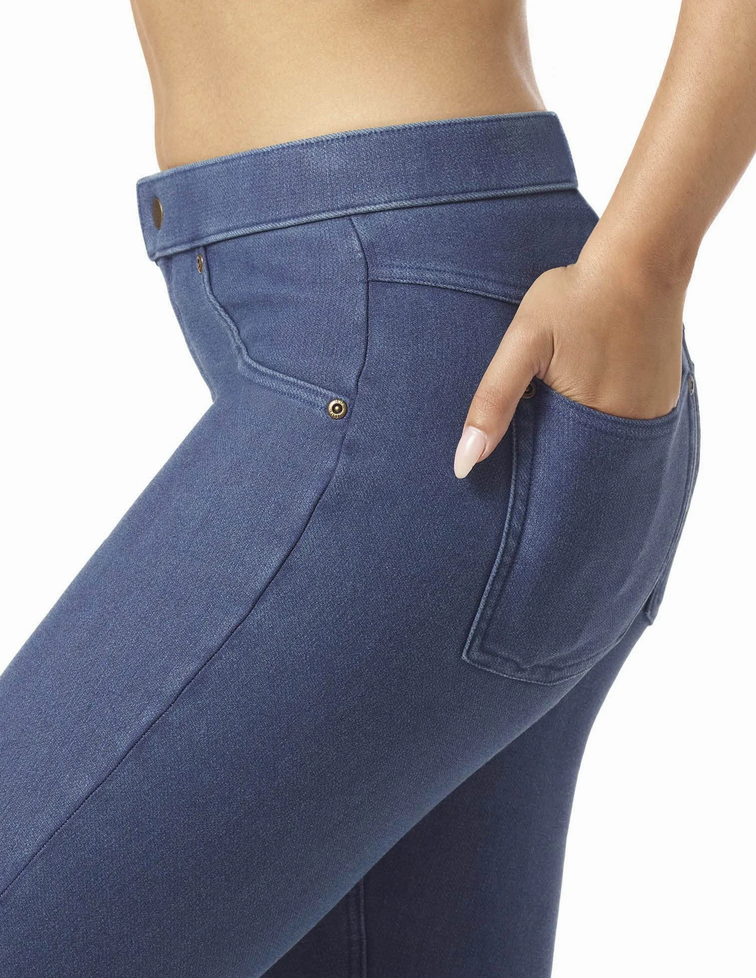 HUE Damskie legginsy z podszewką z polaru, Średnie spranie, L