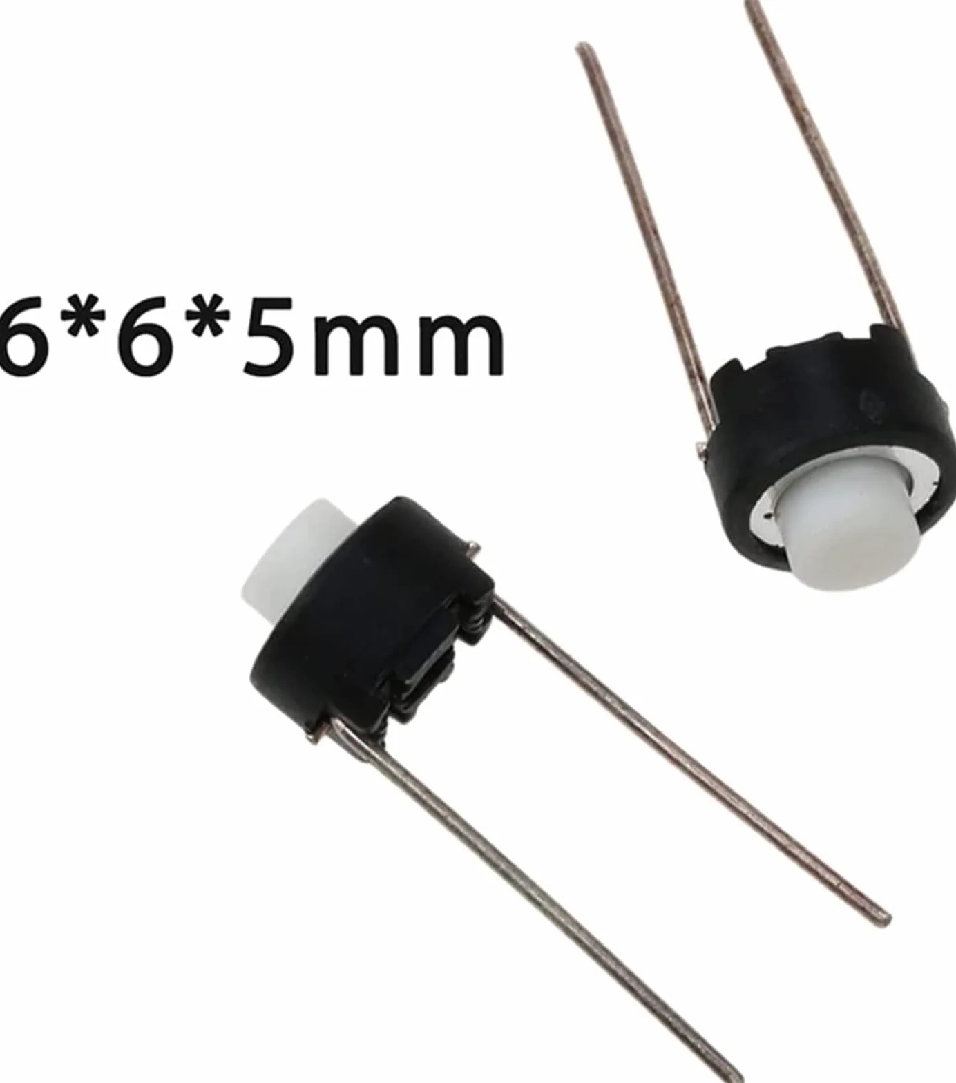 Mikroprzełączniki 50 szt. Pionowy okrągły mikroprzełącznik 6 x 6 x 5 mm DIP-2 2-pinowy dotykowy przełącznik dotykowy 2p mini przełącznik kluczykowy