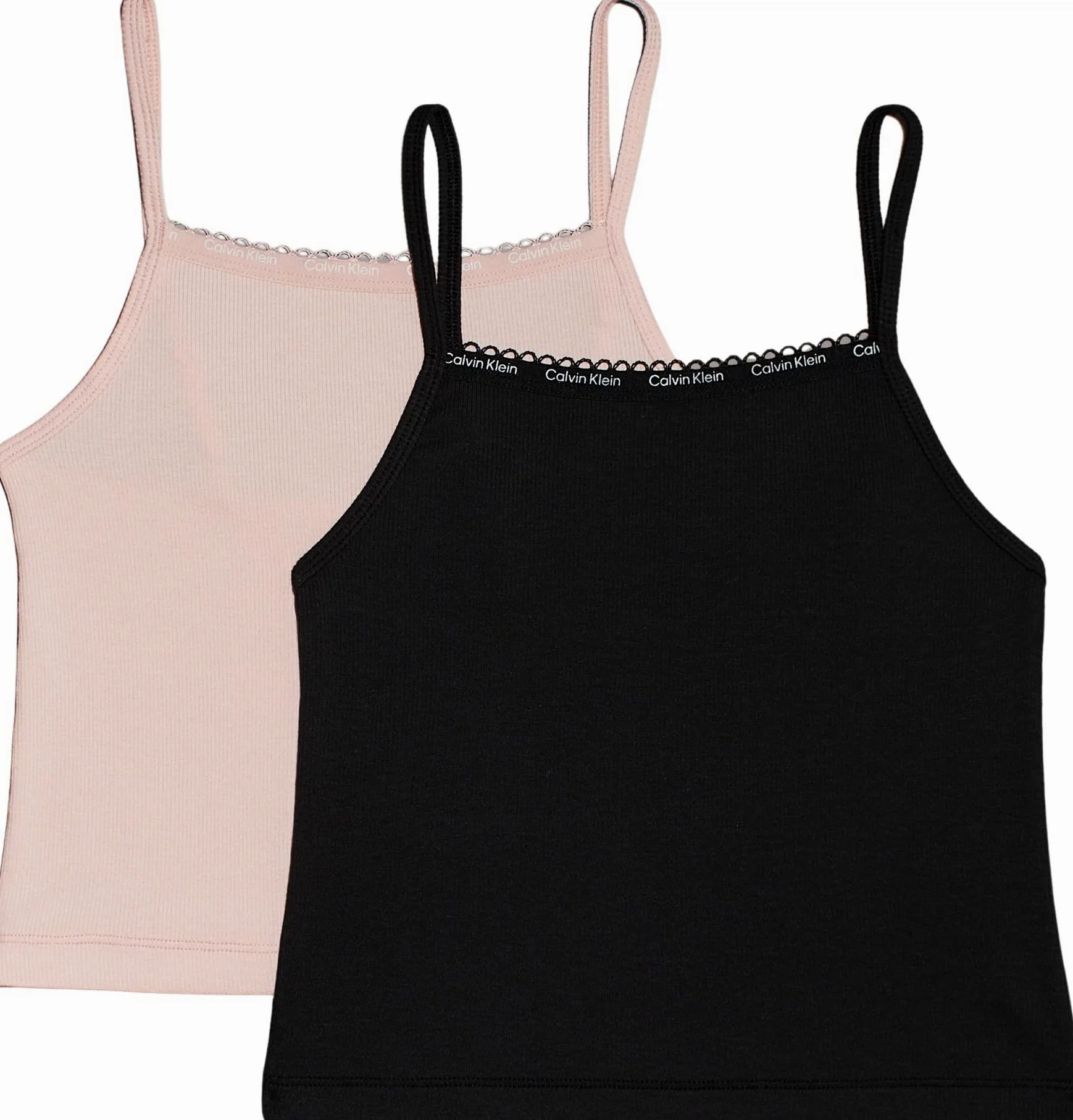 Calvin Klein Jeans Koszulka bez rękawów dla dziewczynek, Różowy (Peachwhip/Pvhblack), 12-14 lat
