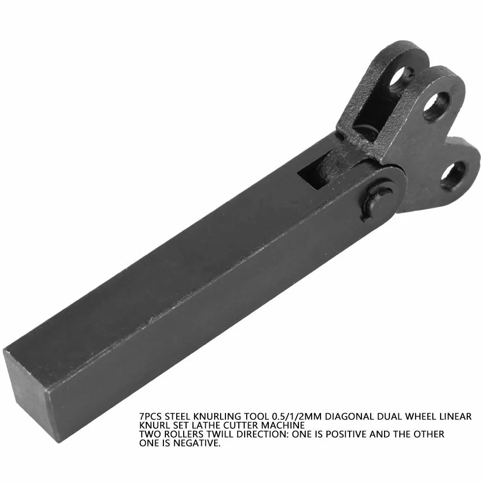 Rändelwerkzeug Stahl 7 Sztuk 0,5/1/2mm Diagonalne Dual Linear Do Obrabiarek Z Wzorami Powierzchniowymi