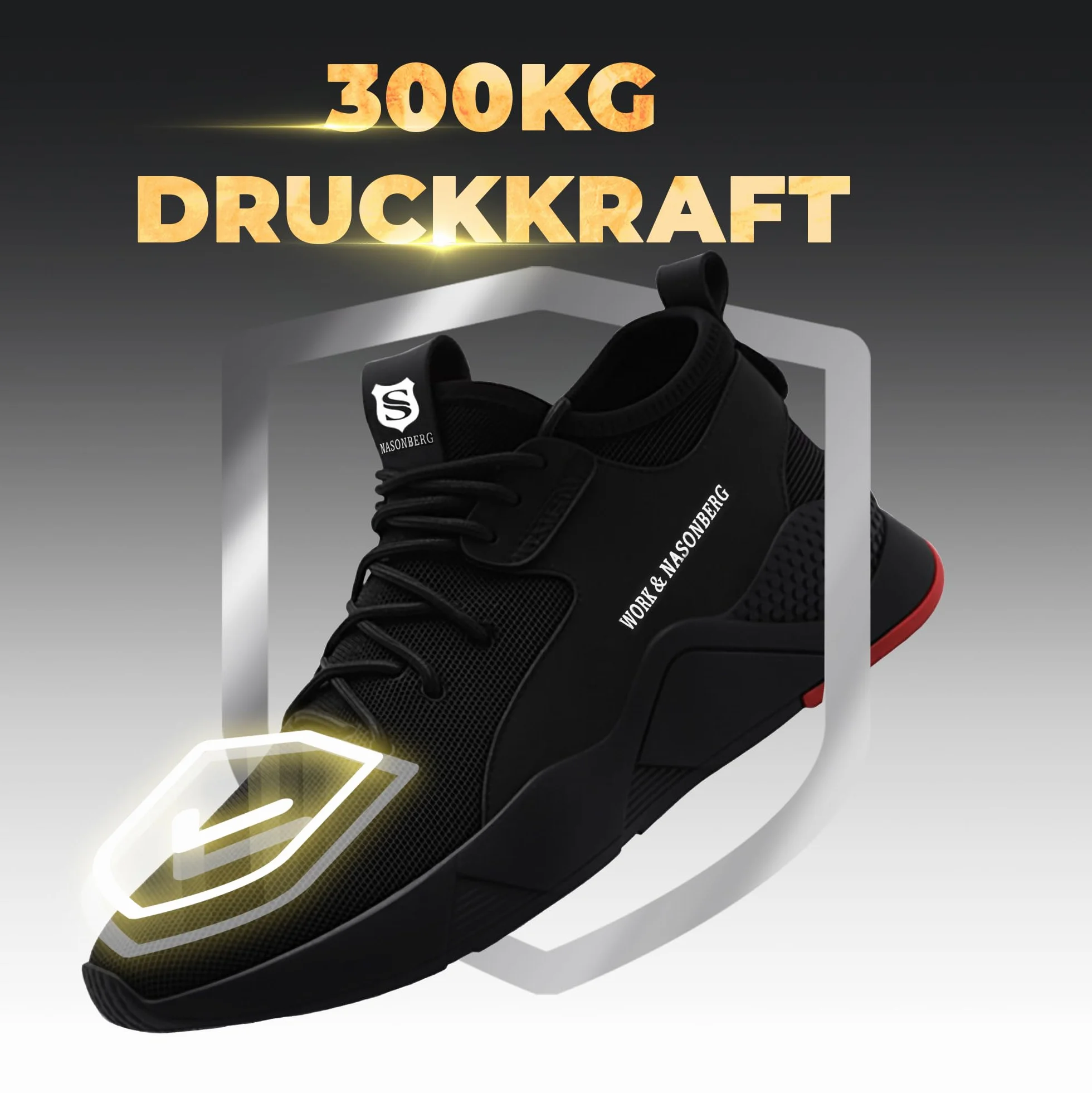 Męskie buty ochronne, lekkie, damskie, oddychające, ze stalowym noskiem, rozmiar 36-48 EU