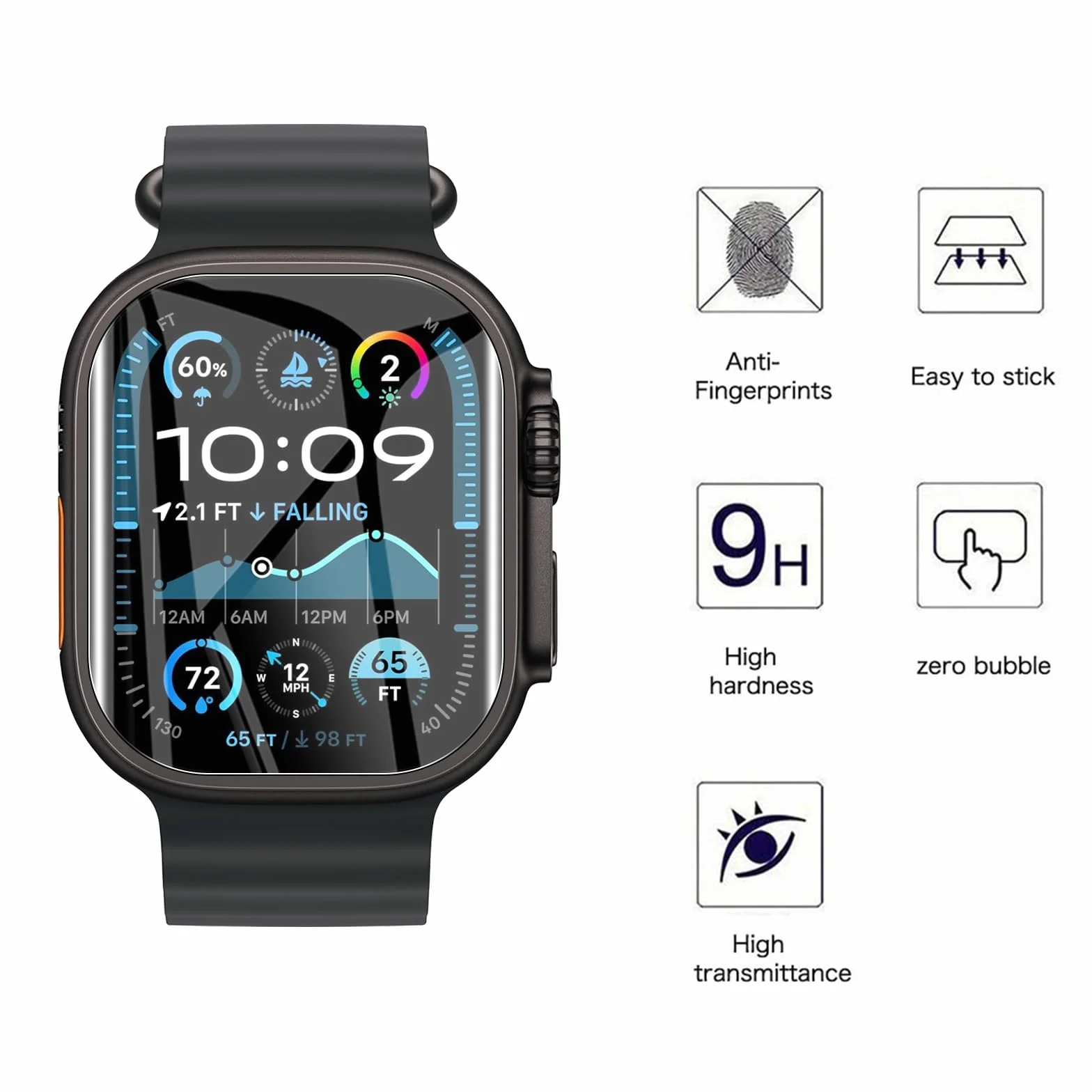 AOKUMA Folia ochronna do Apple Watch Ultra 3 49 mm 2 sztuki TPU