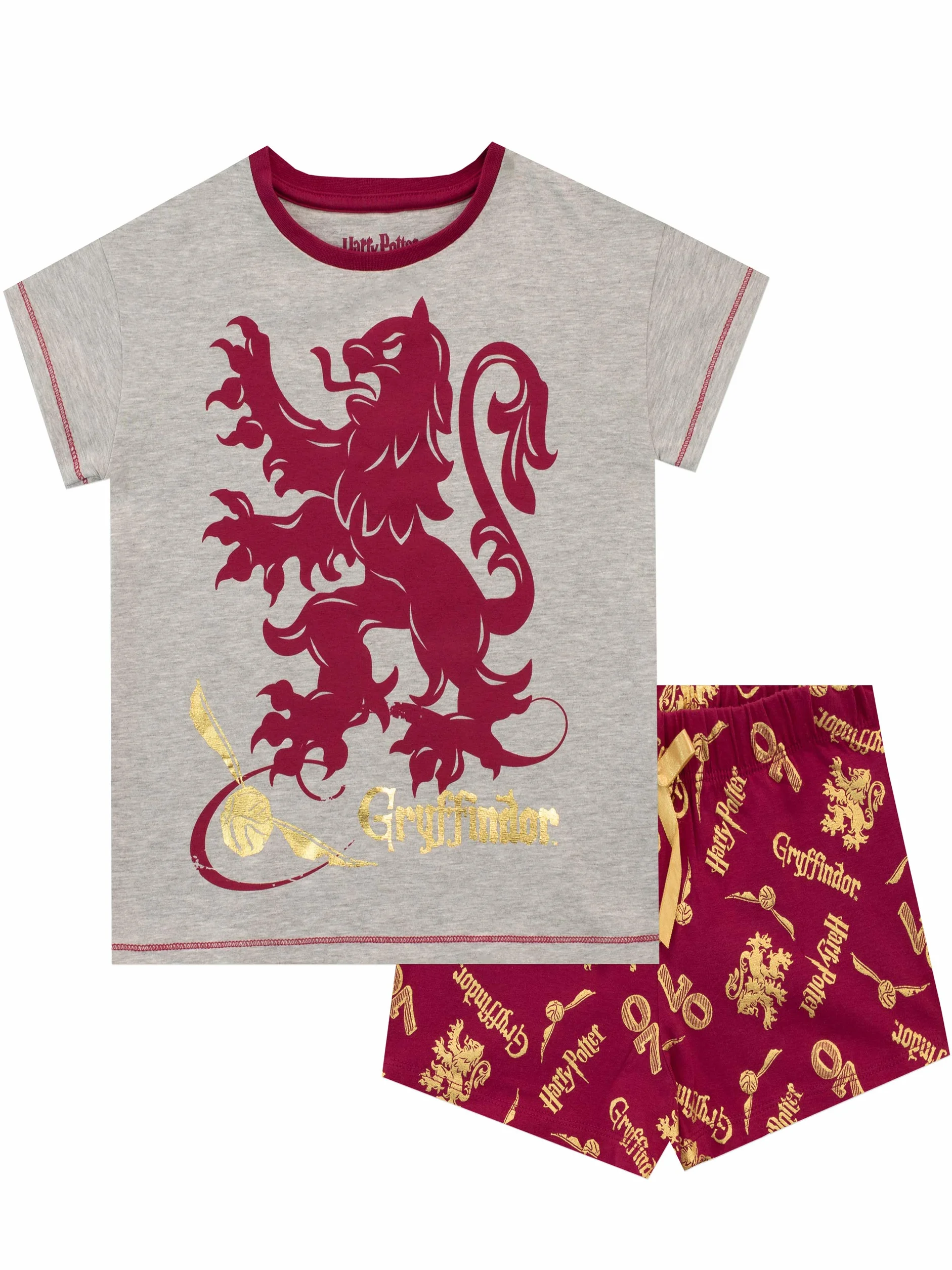 Harry Potter Dziewczęca krótka piżama Gryffindor