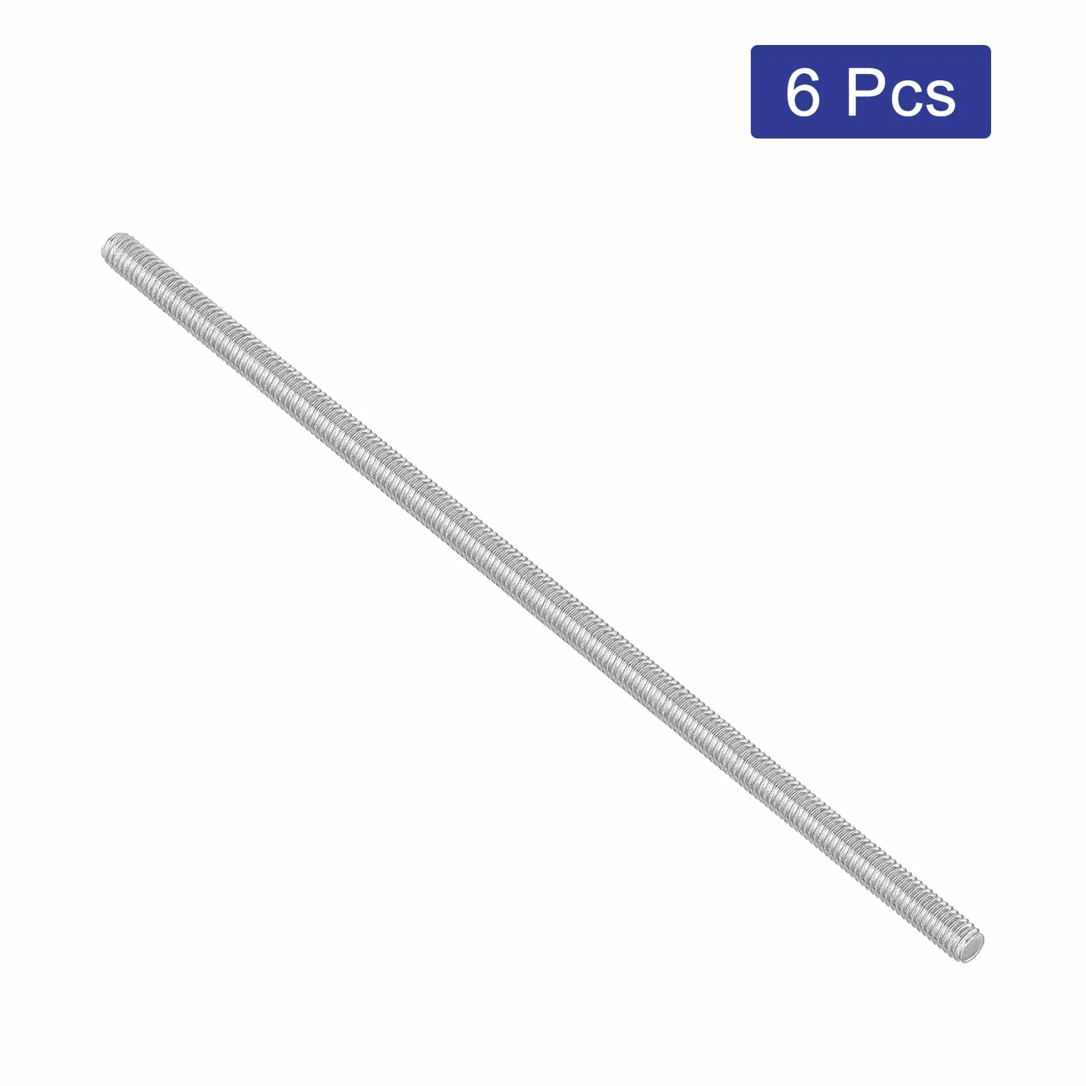 QUARKZMAN 6 szt. Pręt z pełnym gwintem, M4x120mm Stal nierdzewna 304 Sztyki Pręt z gwintem prawym M4-0,7 Drut kromowy do montażu mebli maszyn