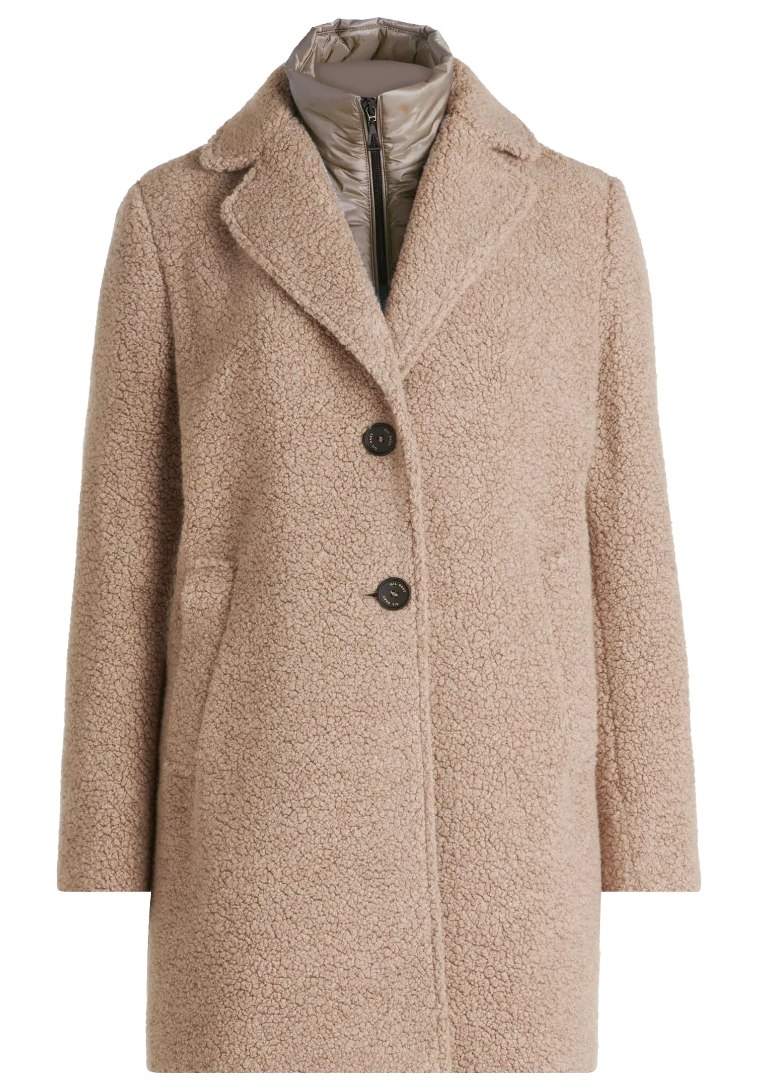 Gil Bret Płaszcz damski, wełniany płaszcz, taupe Grey, 42