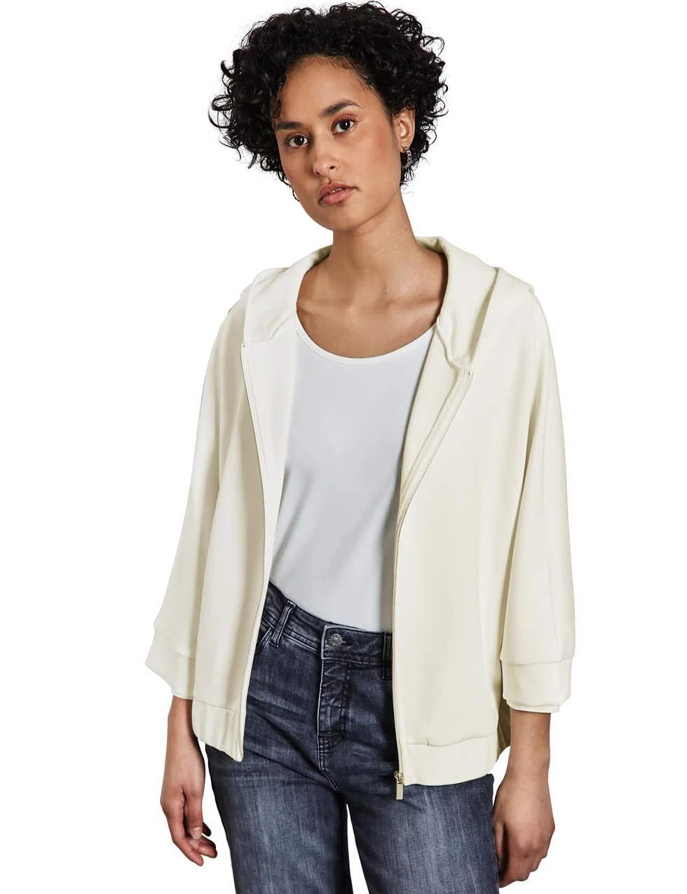 Street One Jedwabna bluza z kapturem Kobiety A322804