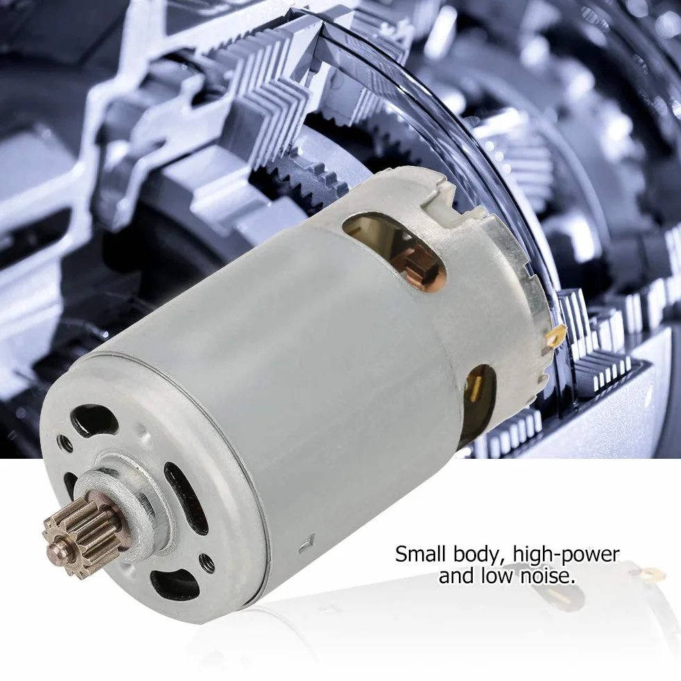 Silnik DC 90W Dwubiegowy do Wiertarki Elektrycznej i Wentylatorów 12V 16,8V 25V Przekładnia 12-Zębowa Silnik Uniwersalny Silnik do Narzędzi Elektrycznych Silnik Przemysłowy