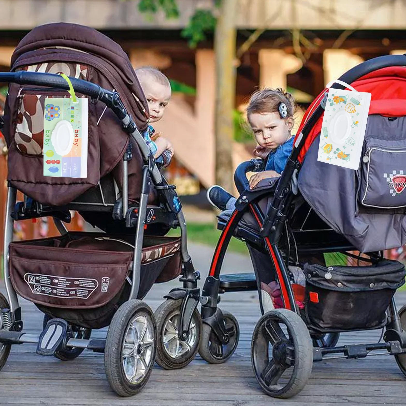 Torba na chusteczki nawilżane dla niemowląt, przenośna torba na wilgotne chusteczki, torba na chusteczki nawilżane, torba do wielokrotnego użytku, pojemnik podróżny na wilgotne chusteczki, 3 sztuki