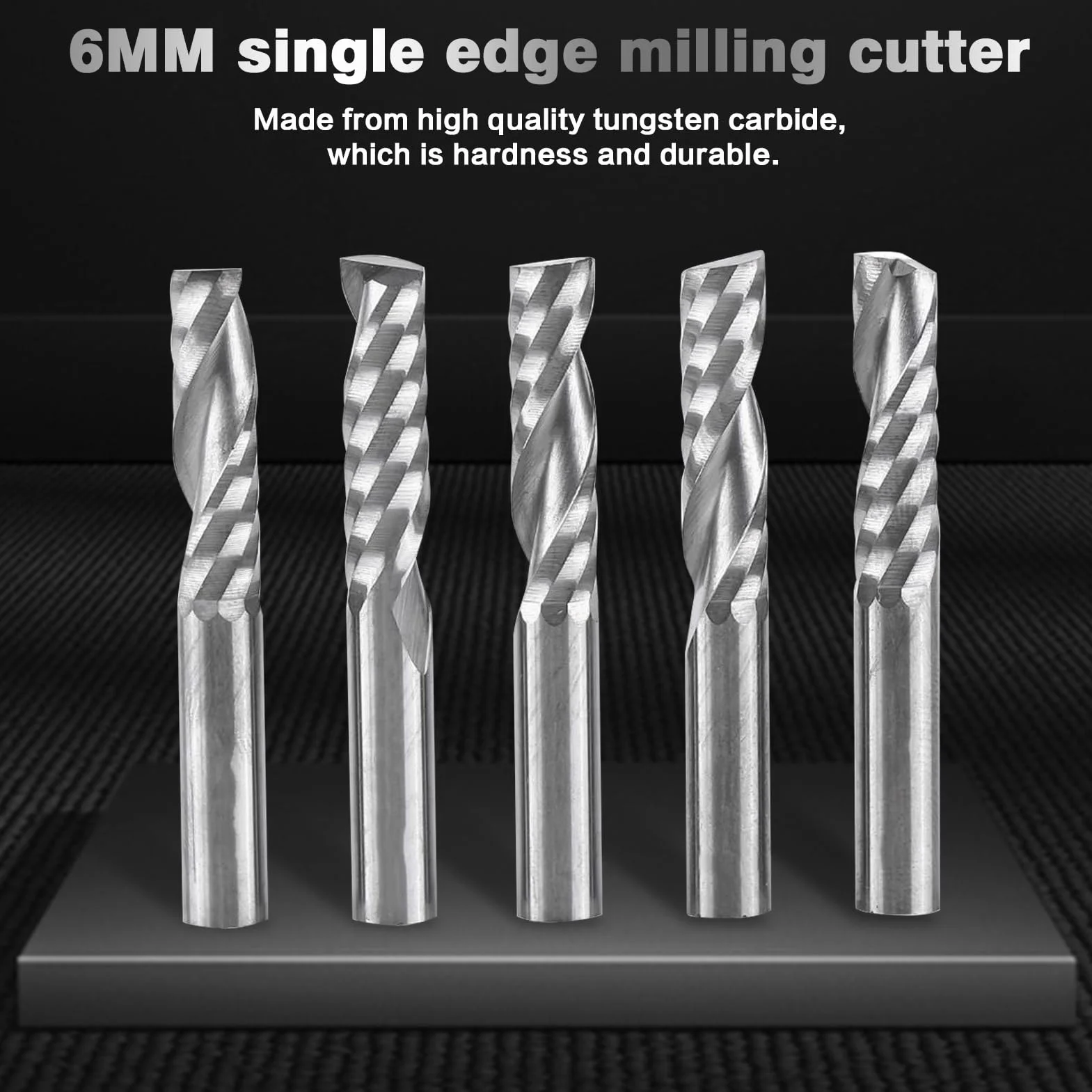 Frezy CNC - 5 szt. 6 mm trzon z węglika wolframu pojedyncze frezy spiralne frezy CNC frezy