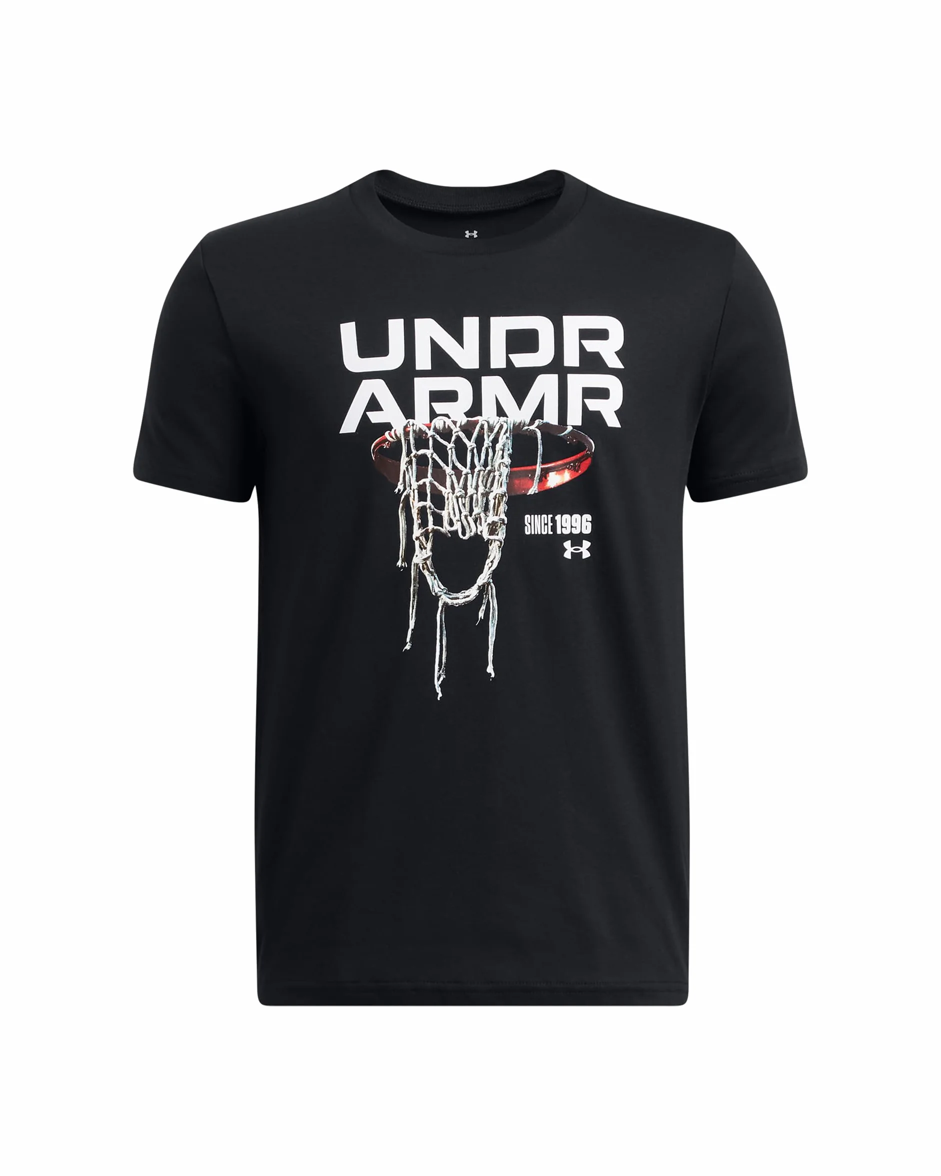 Under Armour UA B Hoops Net SS Czarny Biały YMD