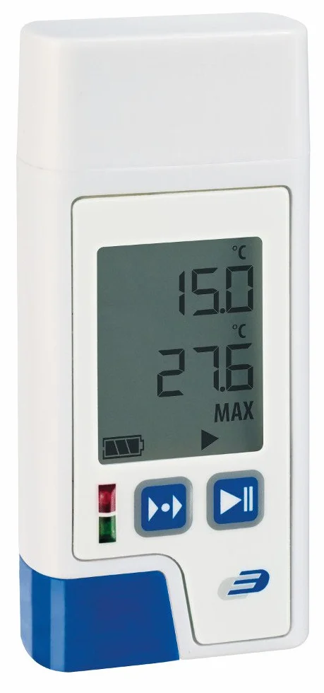 TFA Dostmann Rejestrator temperatury LOG200, 31.1057, pamięć do 150 000 zapisów, interfejs USB, funkcja max/min/AVG, alarm HI/LO, z certyfikatem ISO, biały
