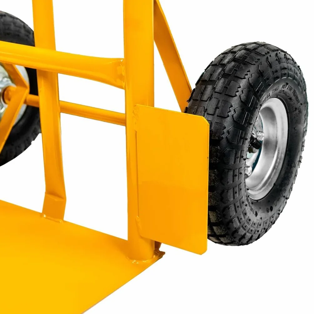Mega-M Wózek transportowy magazynowy kurierski 2 w 1 MŁYNARKA 250KG KOŁA ŁOŻYSKOWANE rozkładany MOCNY (żółty)