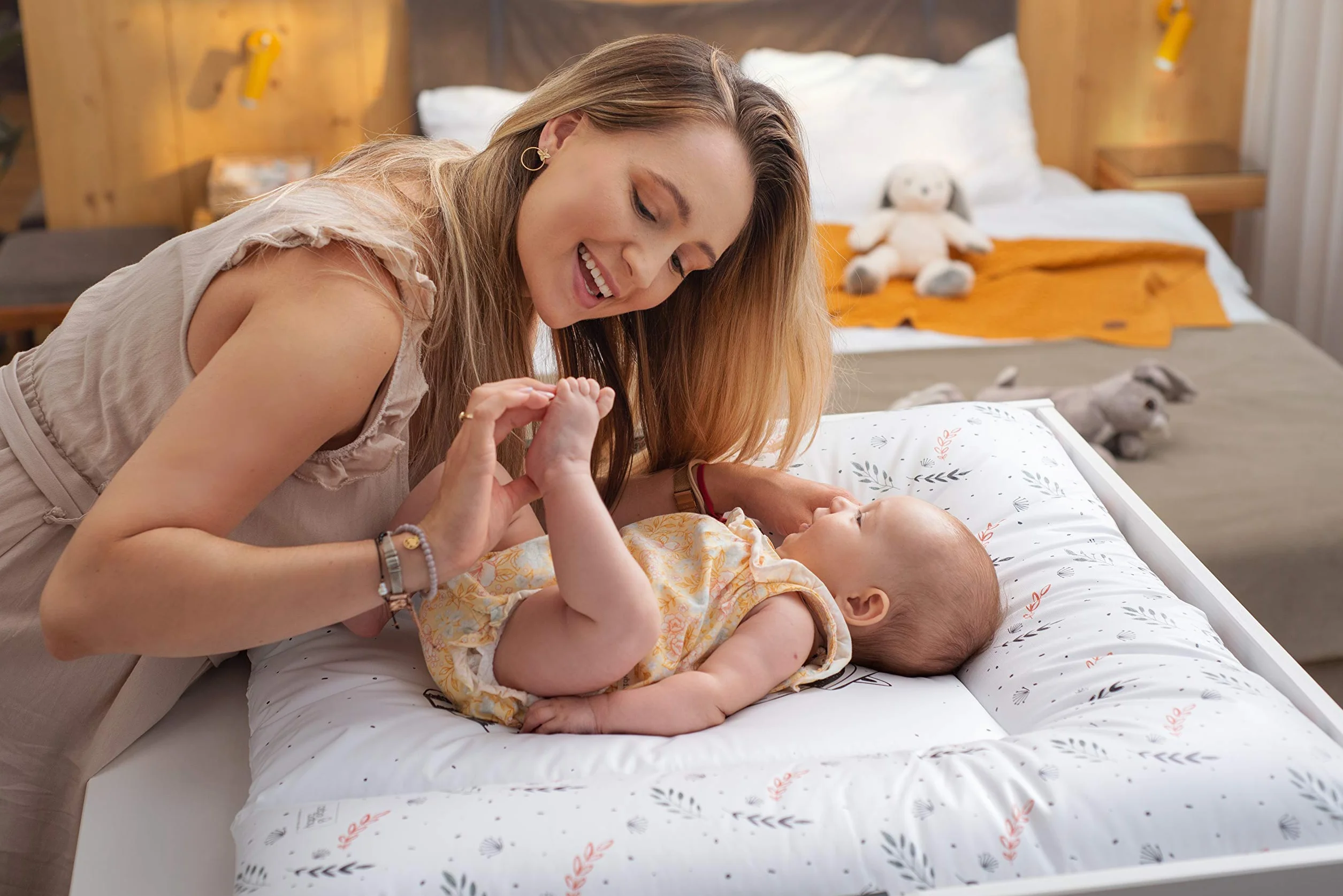 Ceba Baby® miękka przewijanka 50x70 cm - podkład do przewijania dla dziewczynek i chłopców - wodoszczelna, zmywalna - OEKO-TEX® Standard 100 - Wyprodukowano w UE - Mysz